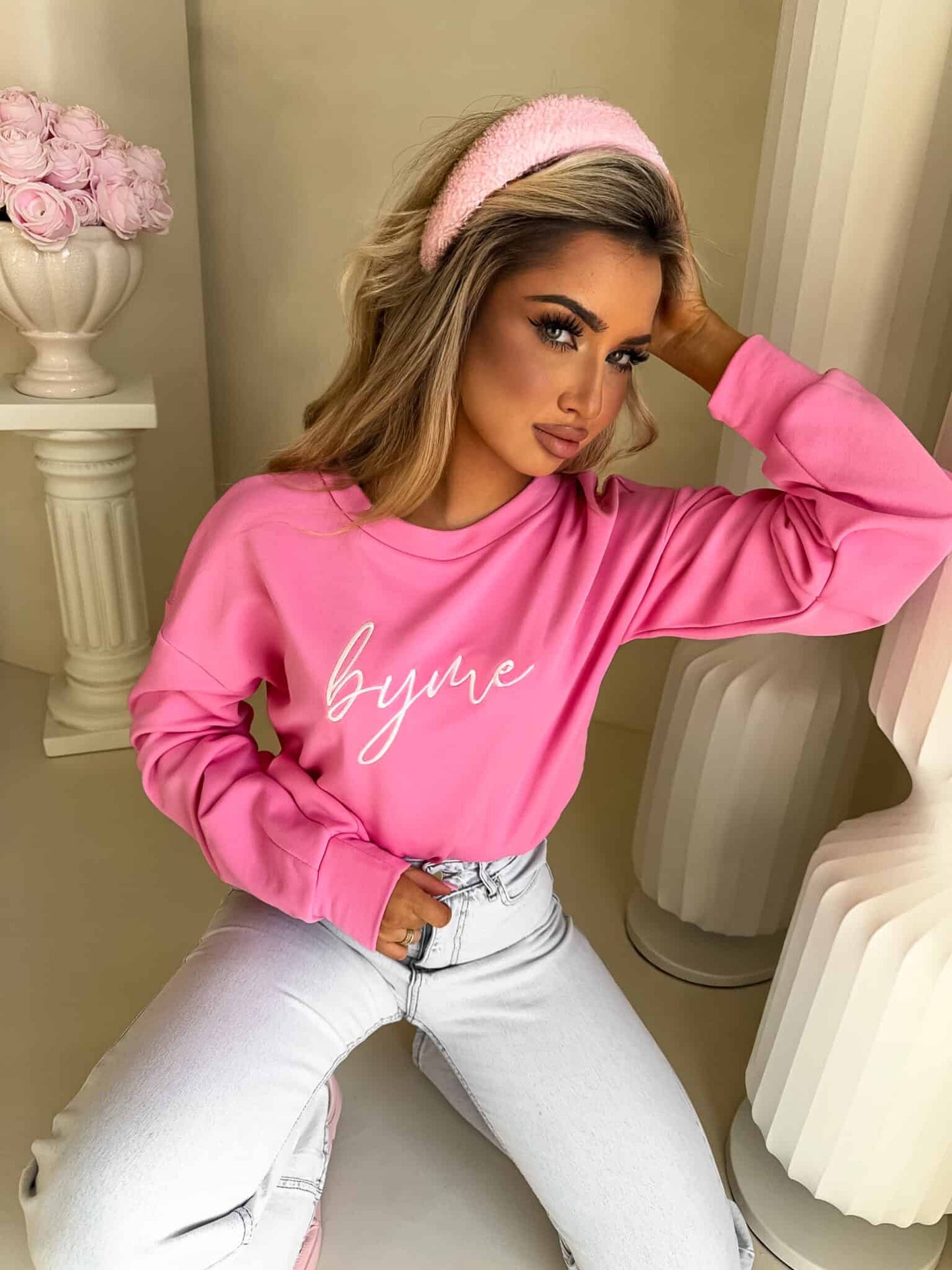 Sweatshirt LOGO BY ME PINK