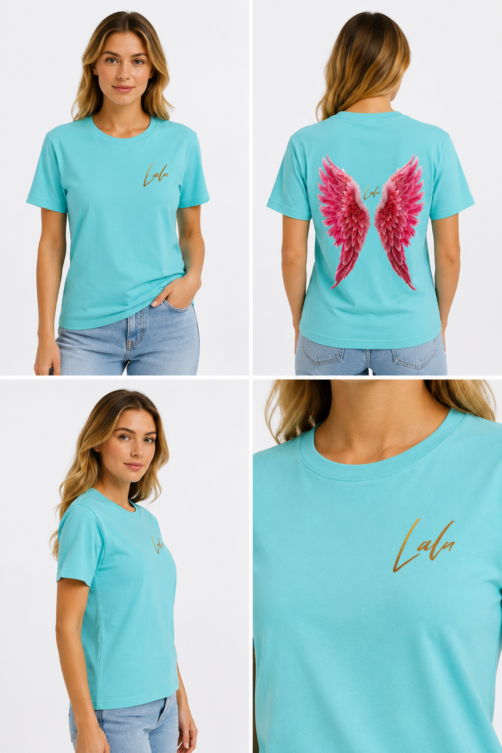 T- Shirt Lalu Flügel MINTGRÜN