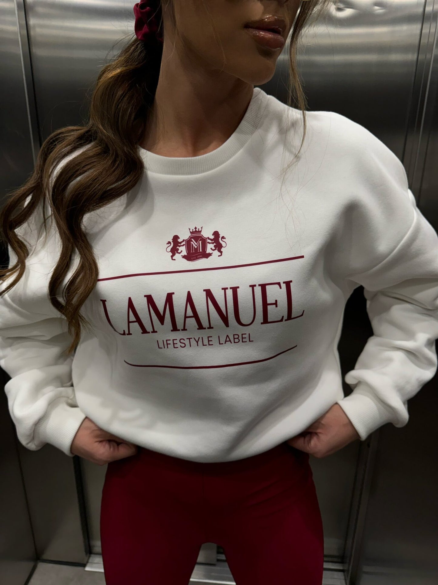 Damen Sweatshirt ROUGE LA MANUEL ecru