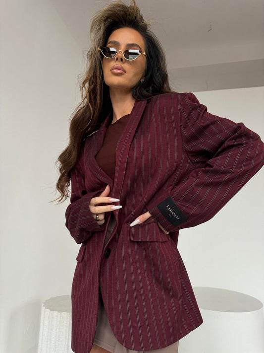 Damen Oversize Blazer CELEST LA Manuel Burgund