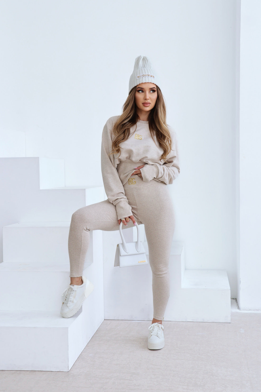 LEGGINGS BG GODDESS | BEIGE-GRAU