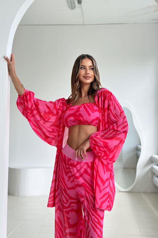 3- TEILER BG SAFARI | ROSA- PRINT