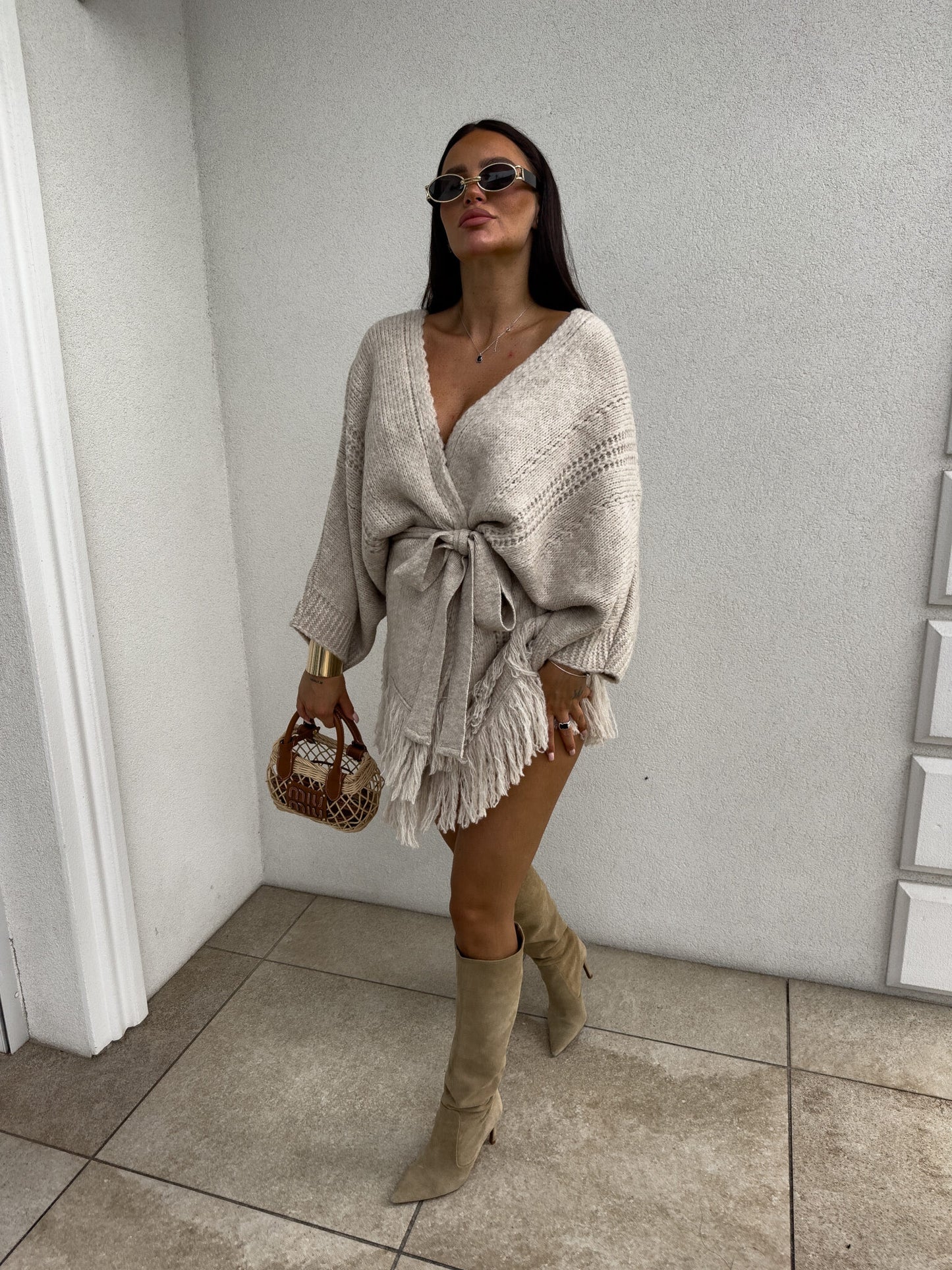 Strickjacke ORIANA - beige