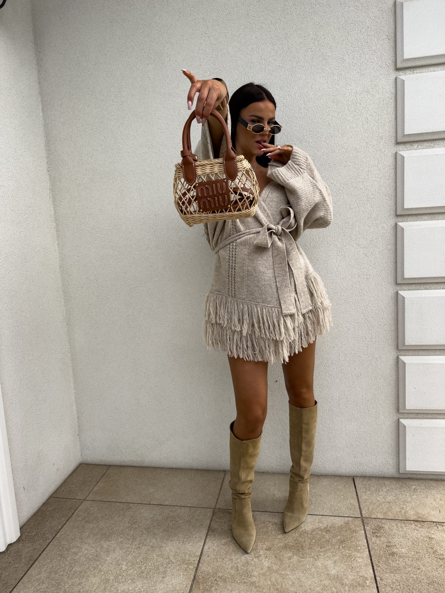 Strickjacke ORIANA - beige