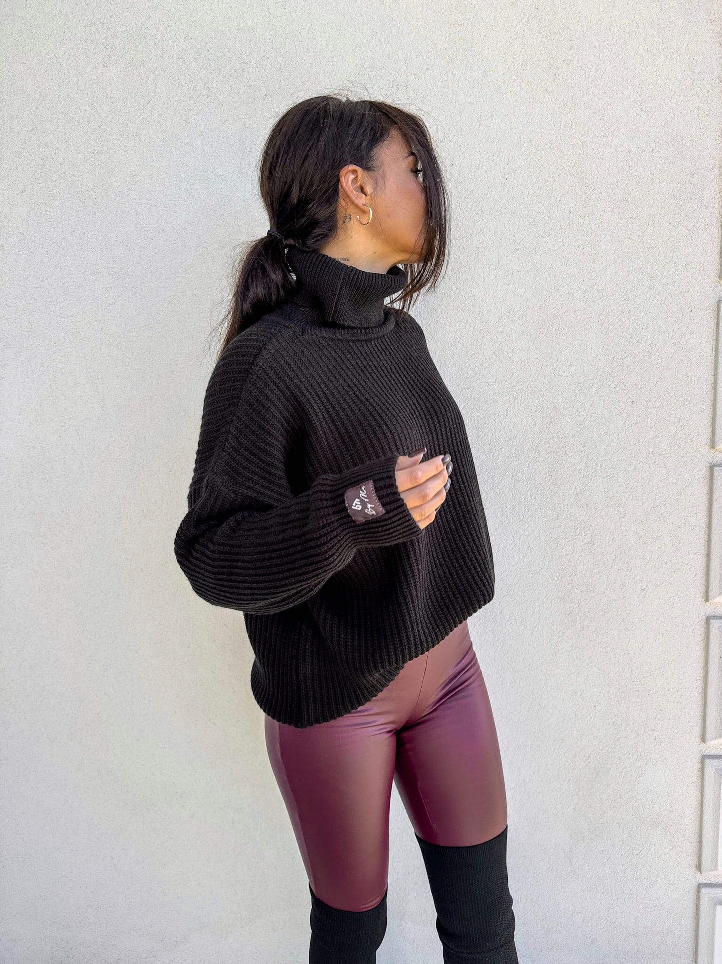 Rollkragenpullover LAVER - Schwarz