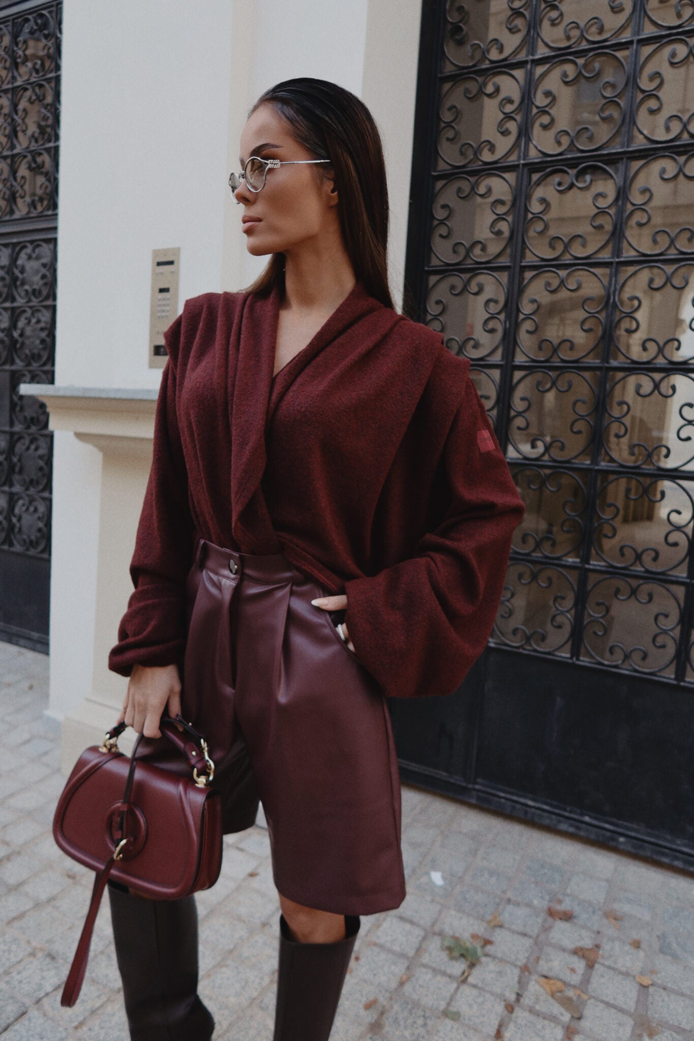 Shorts GLEAM bordeaux