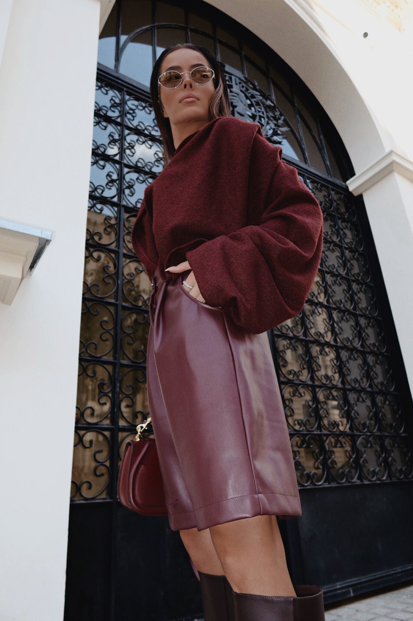 Shorts GLEAM bordeaux