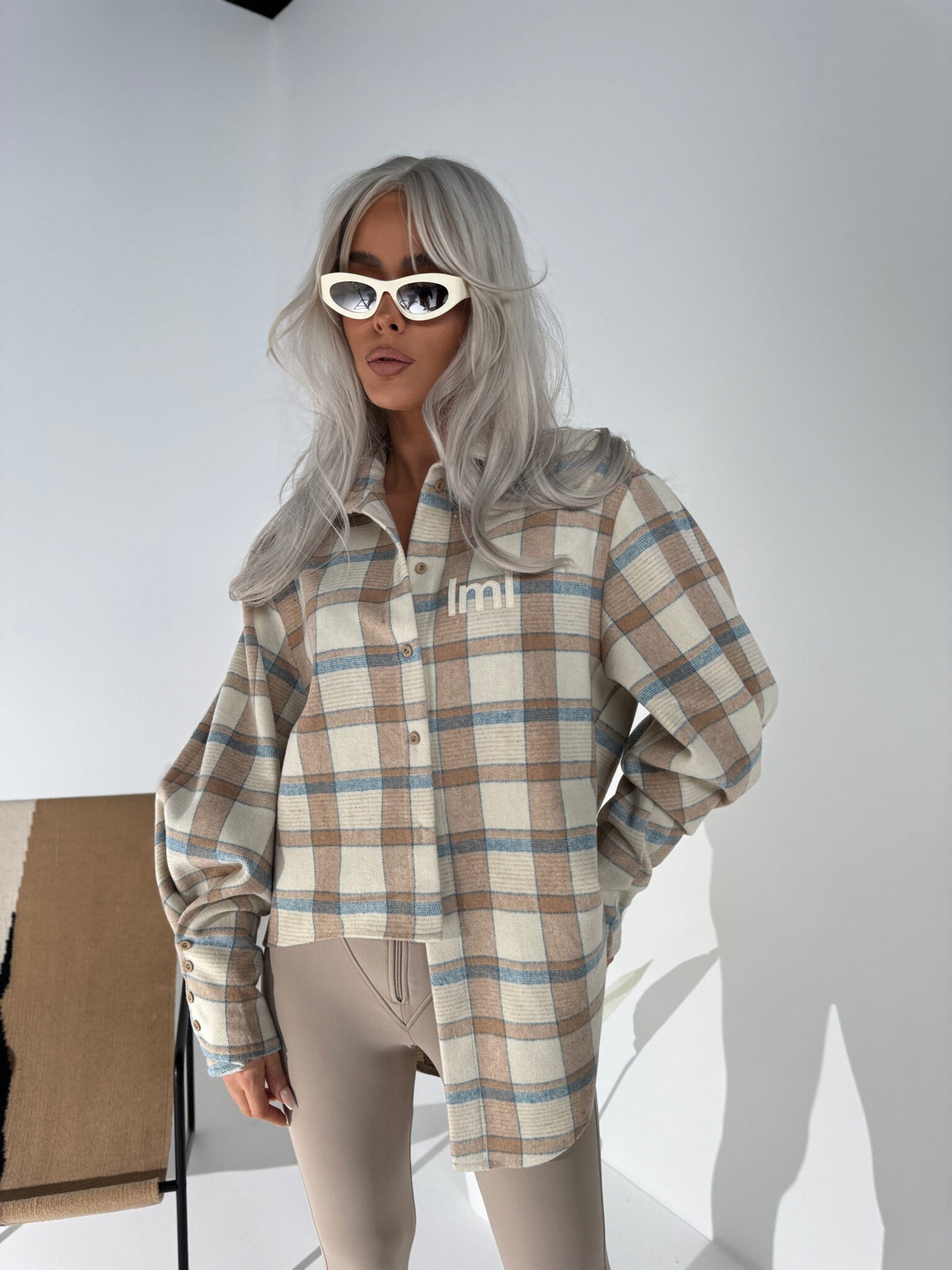 Damenbluse ICEBERG La Manuel beige