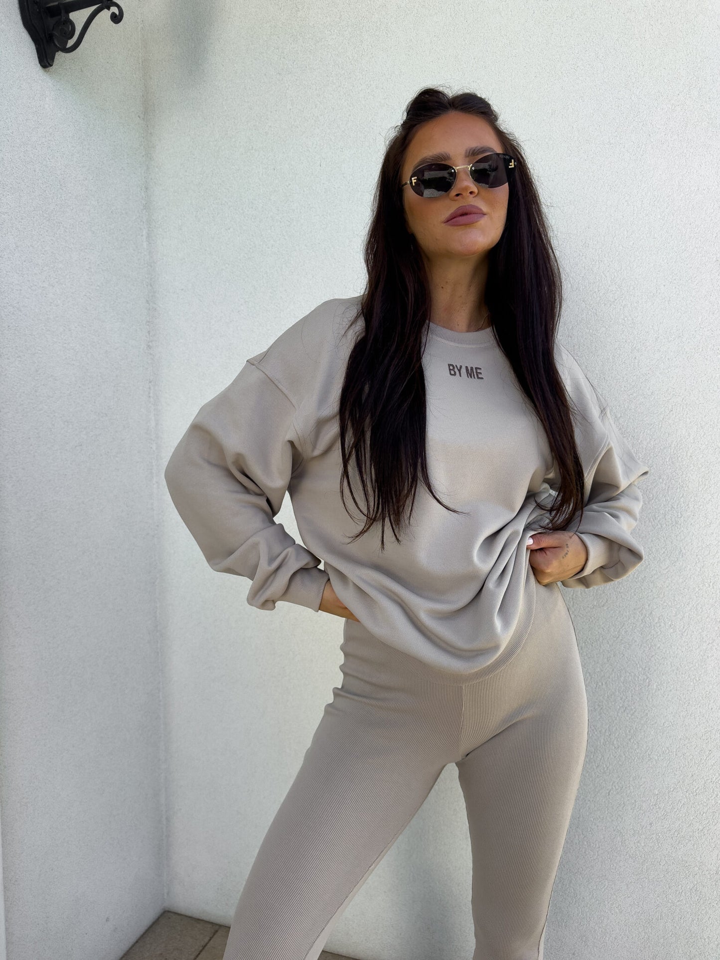 Sweatshirt COTTON - taupe