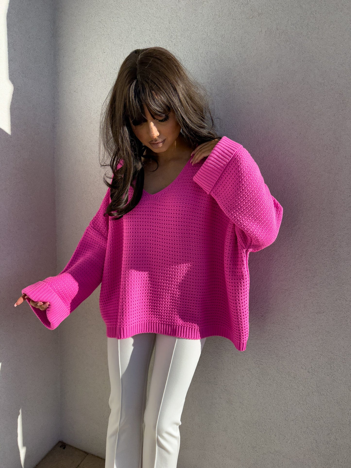 Pullover OLENA - barbie-  rosa