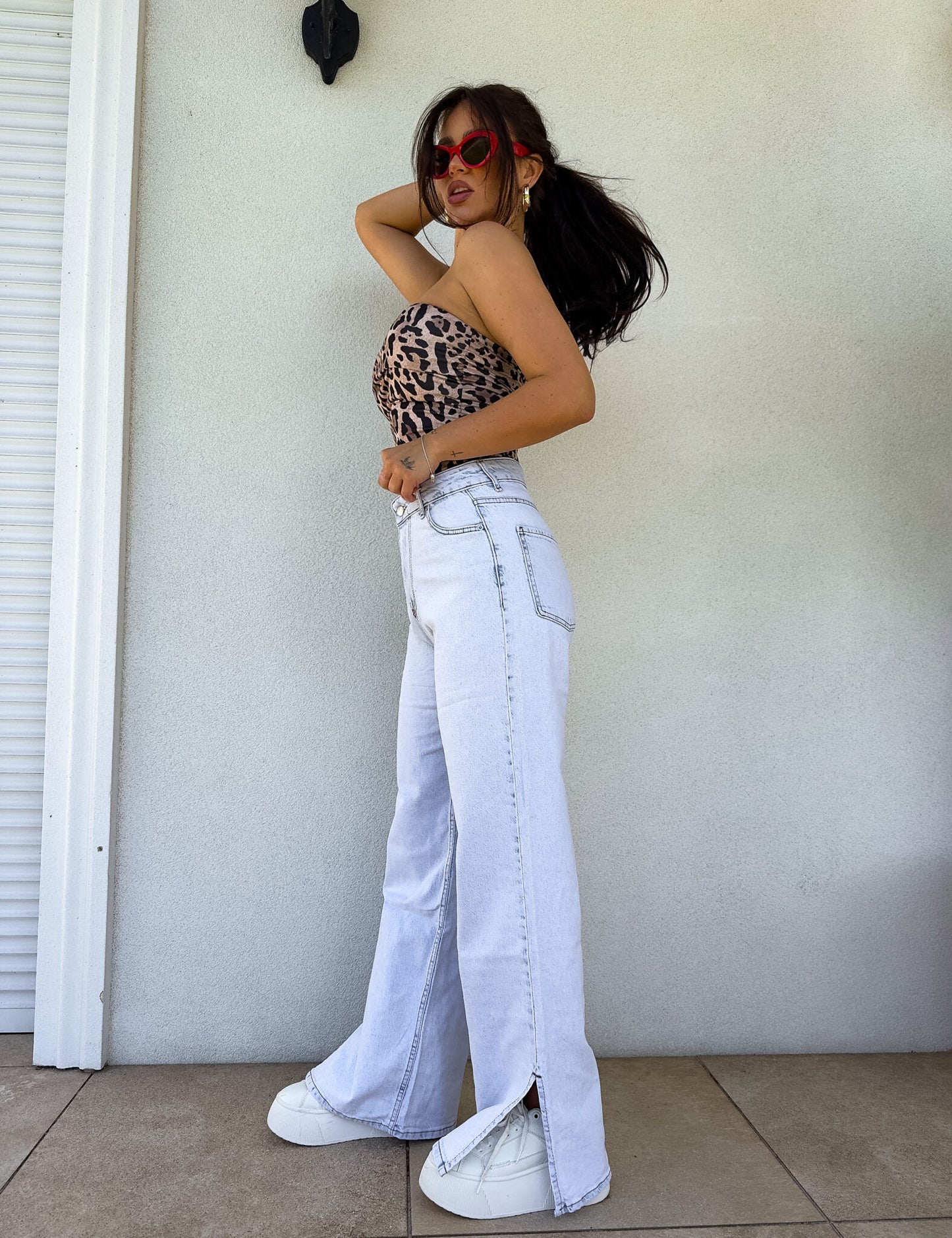 Jeans MOM FIT FLARED – light jeans