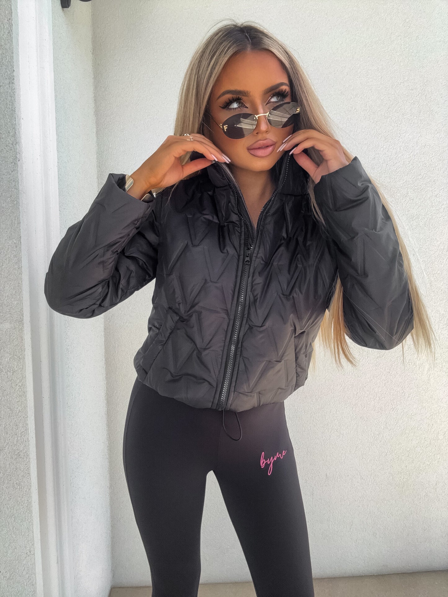 Jacke VESTE – schwarz -pink