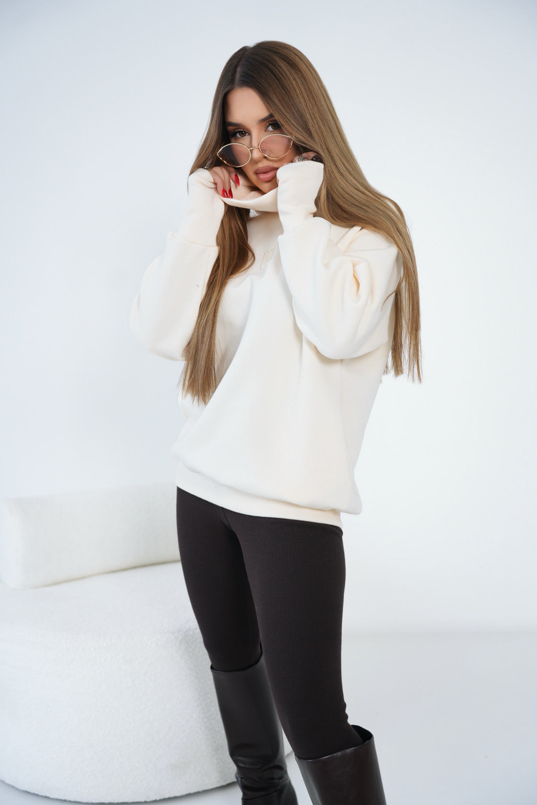 SWEATSHIRT DAMEN BG SAY YES | VANILLE