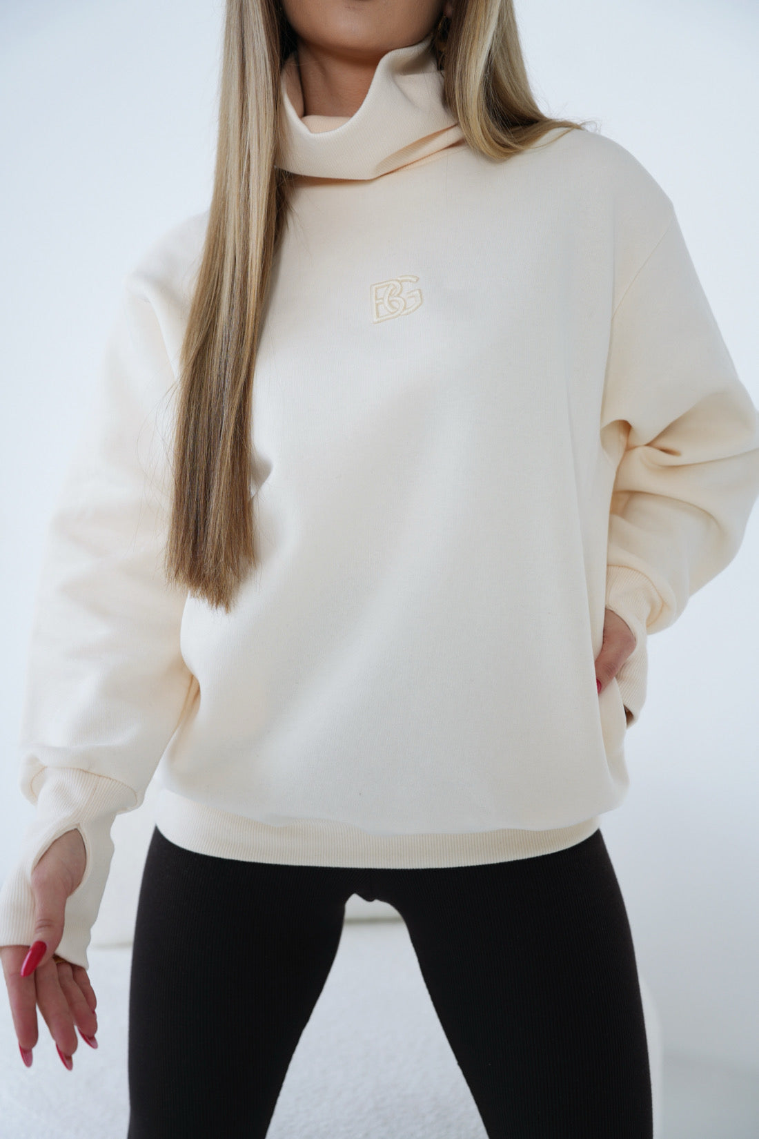 SWEATSHIRT DAMEN BG SAY YES | VANILLE