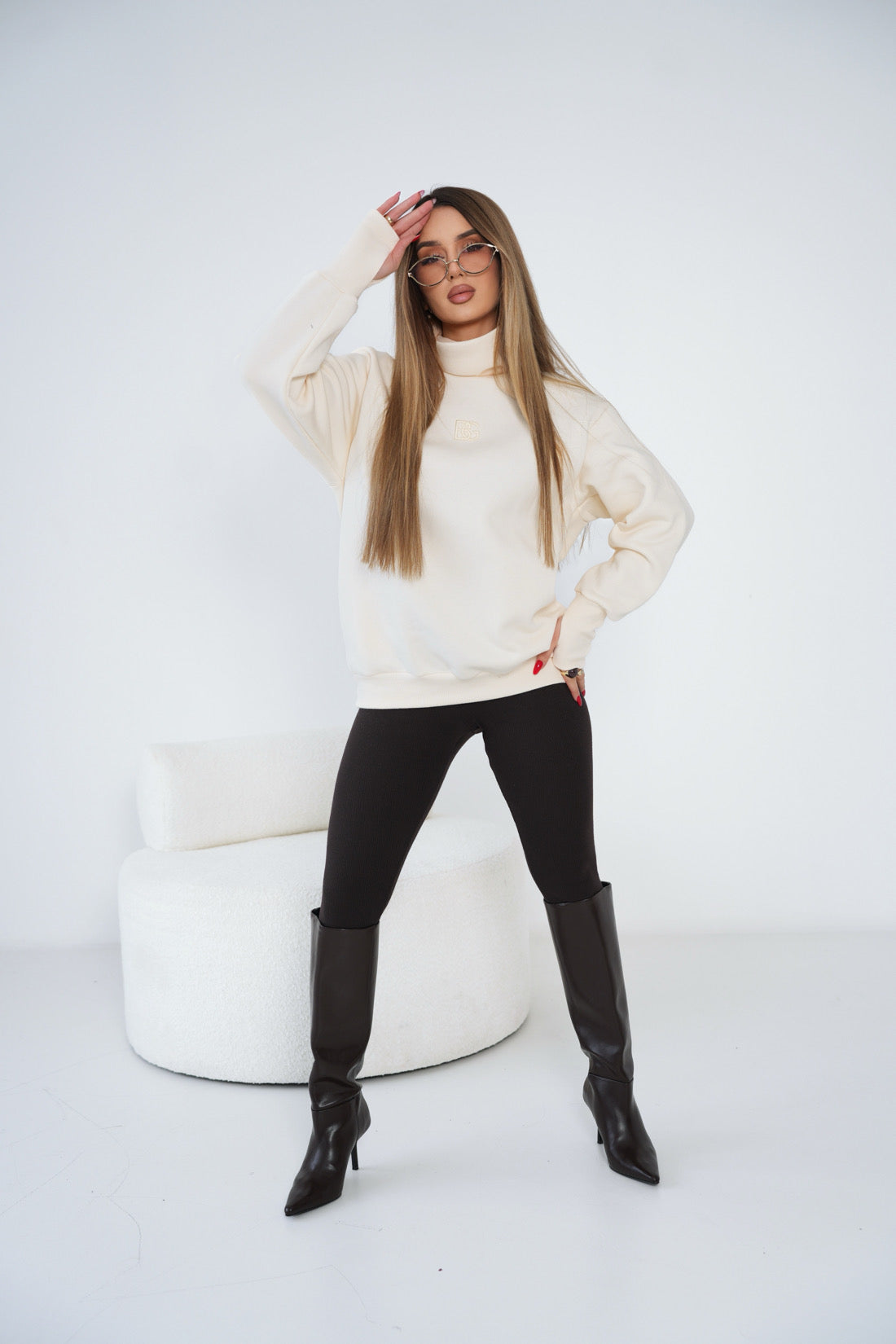 SWEATSHIRT DAMEN BG SAY YES | VANILLE