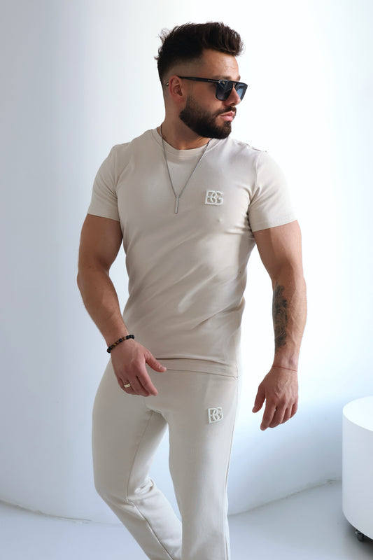 T-SHIRT HERREN BG BOND | HELLBEIGE