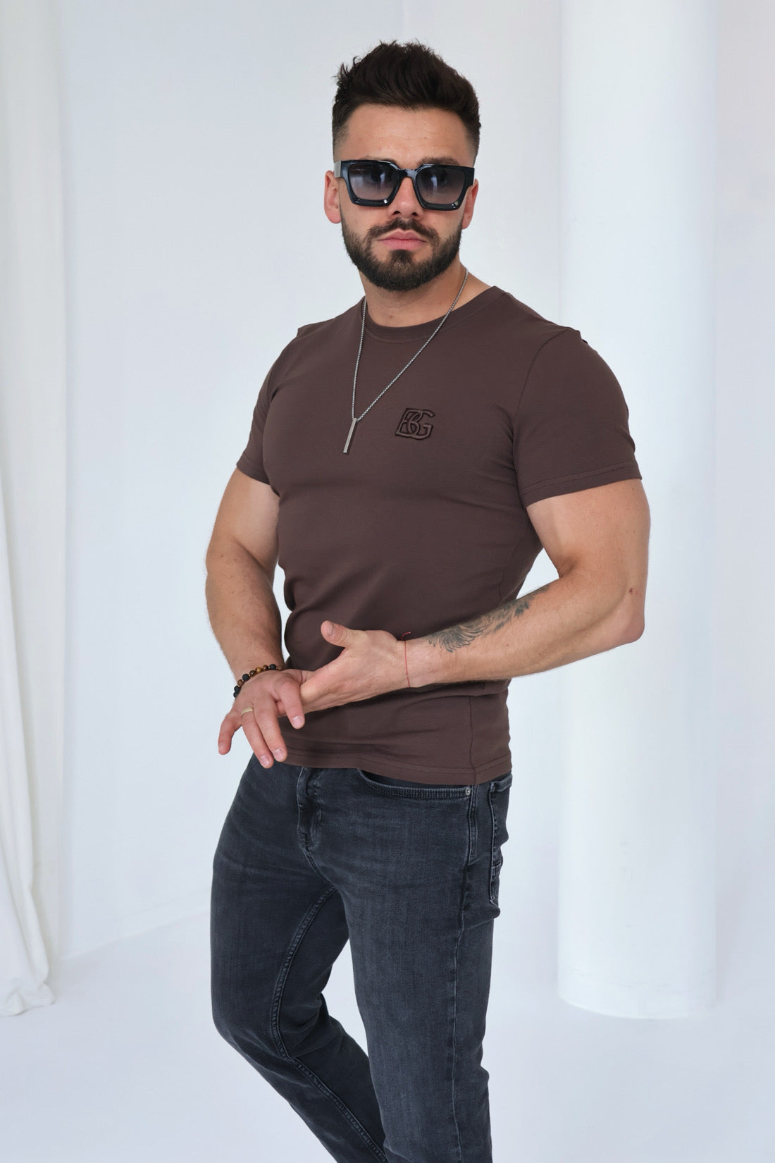 T-SHIRT HERREN BG BOND | SCHOKO