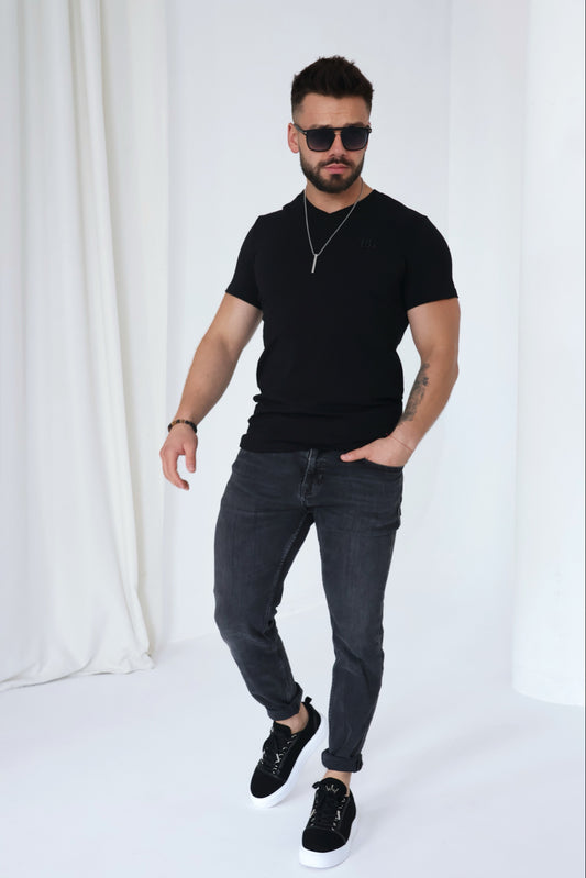 T-SHIRT HERREN BG VOLTA | SCHWARZ