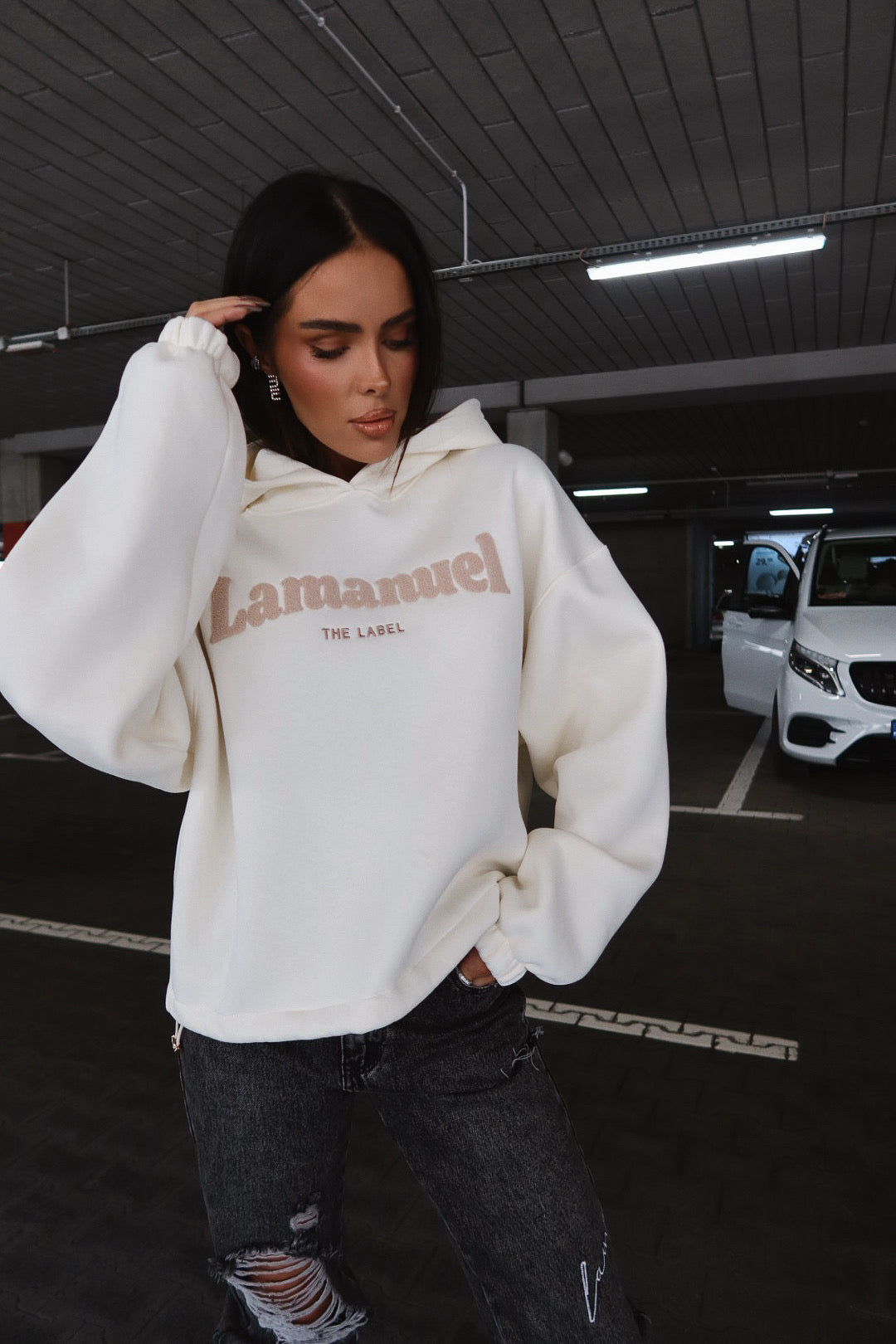 Sweatshirt FLUFFY La Manuel ecru
