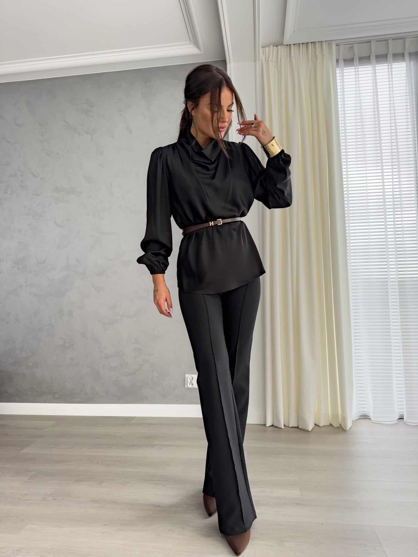 Damenbluse LIVIA  - schwarz