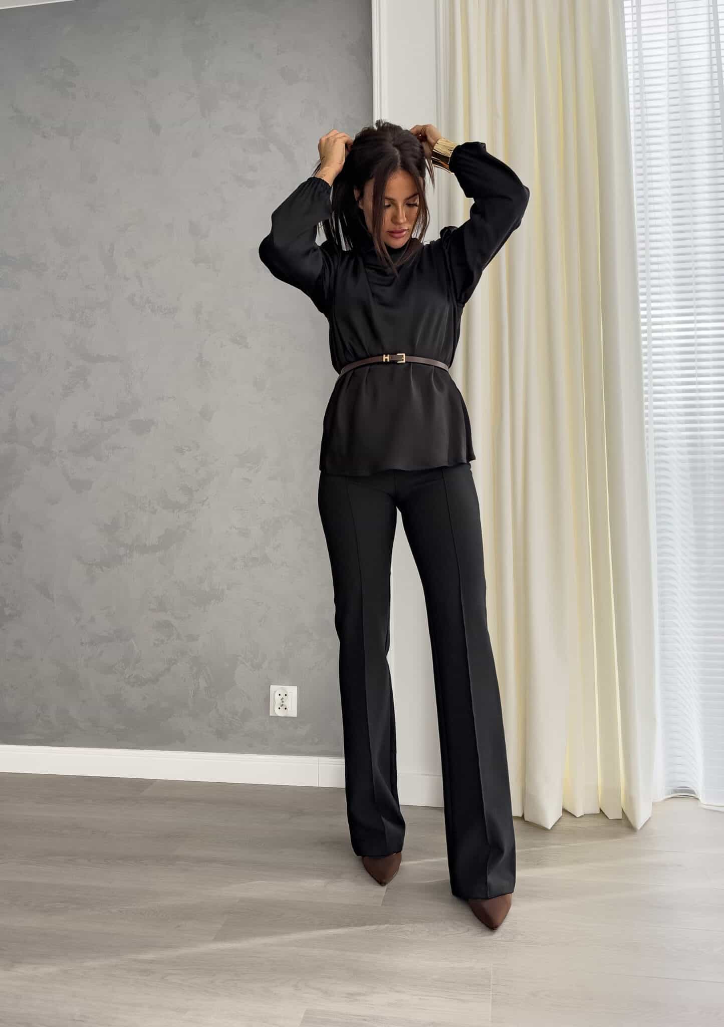 Damenbluse LIVIA  - schwarz