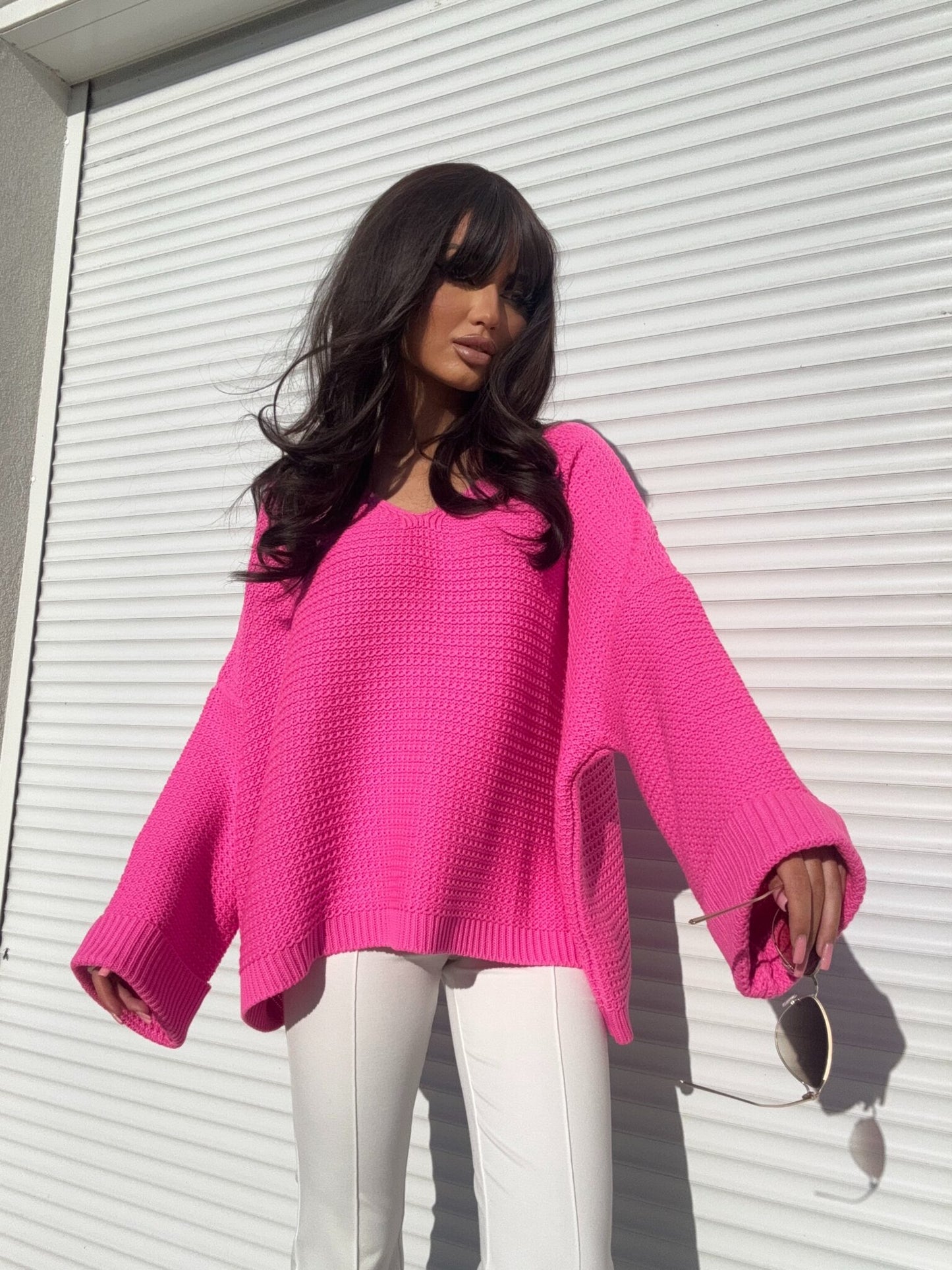 Pullover OLENA - barbie-  rosa