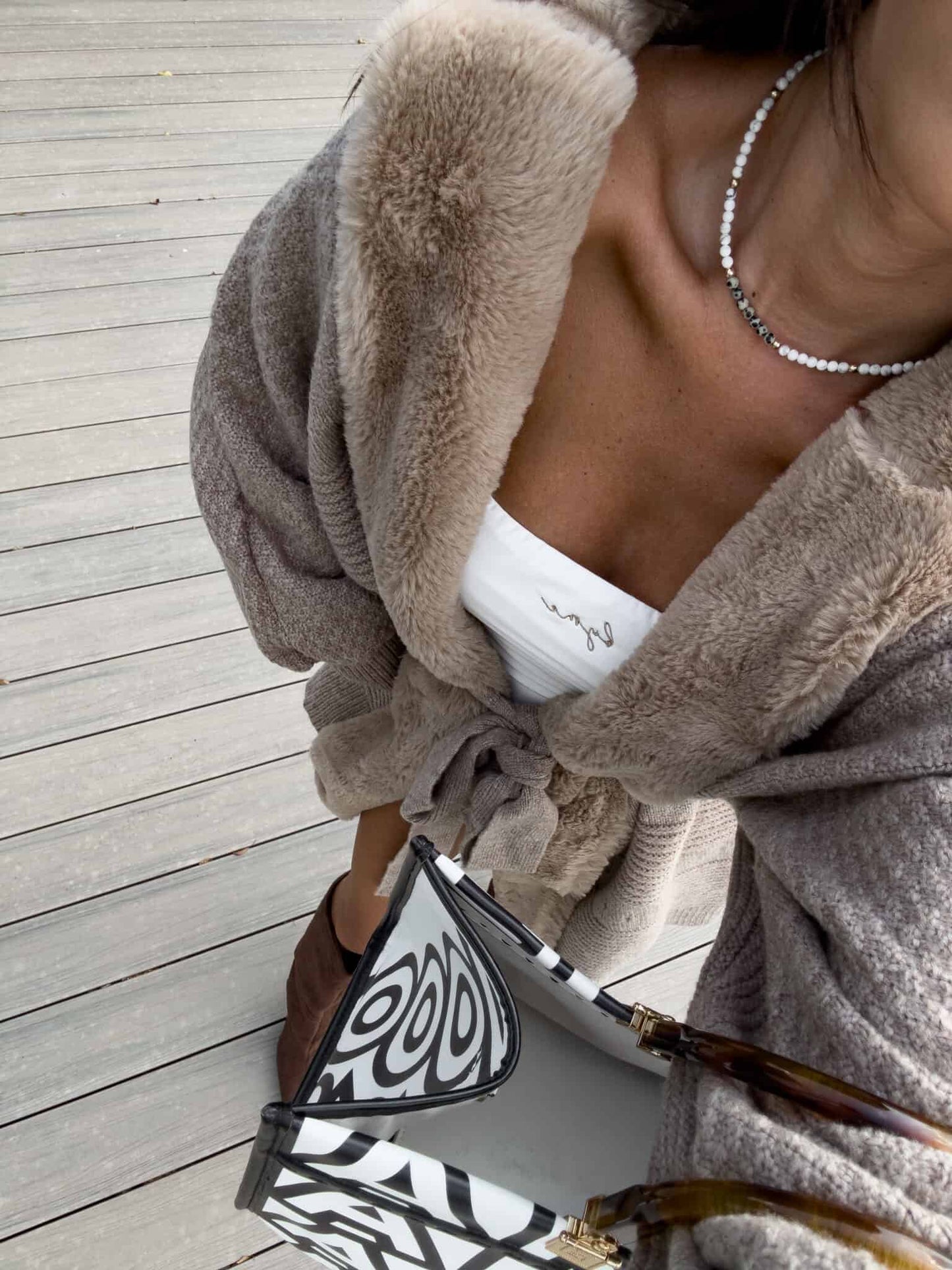 Strickjacke DREAM - mokka