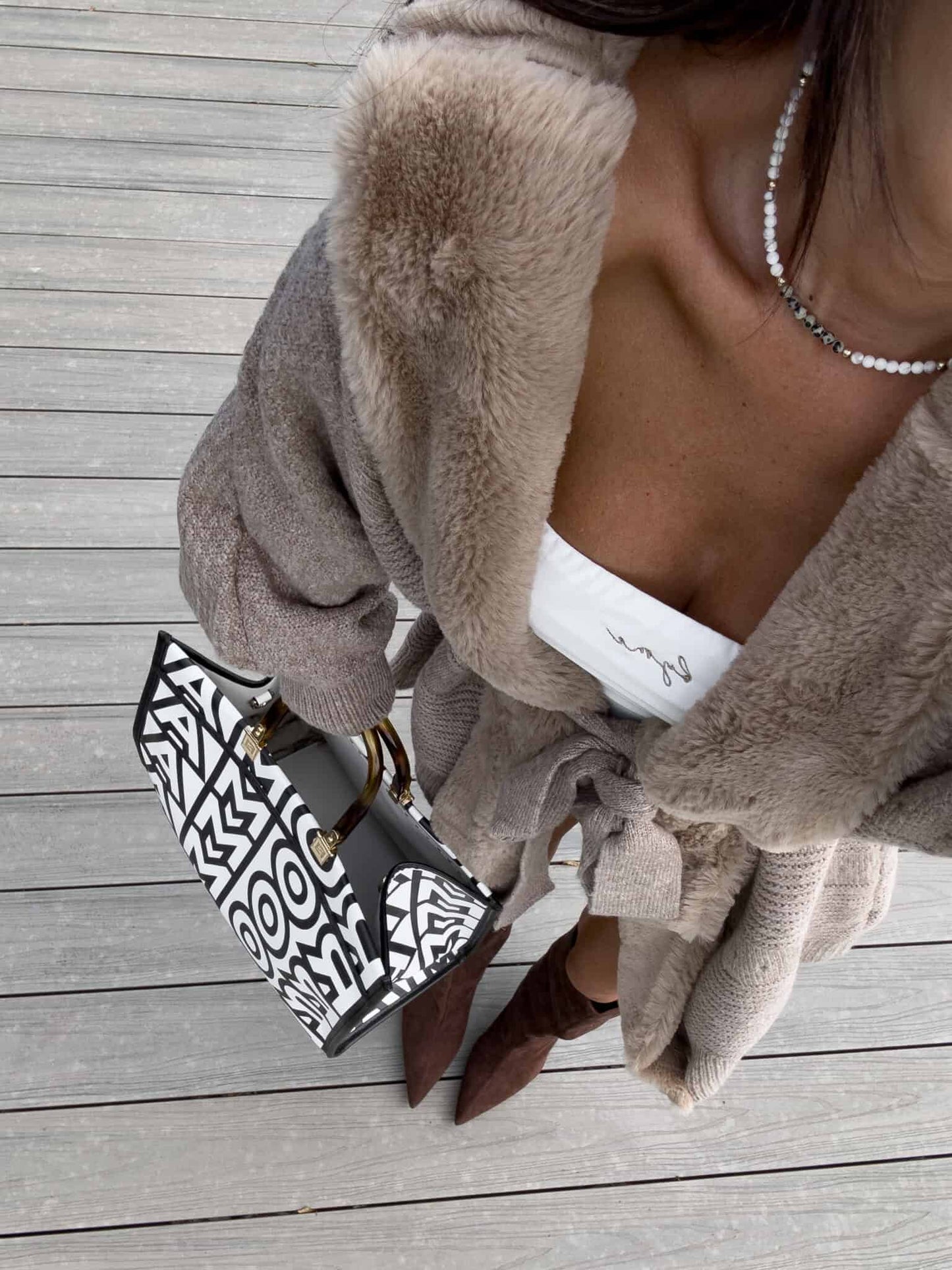 Strickjacke DREAM - mokka