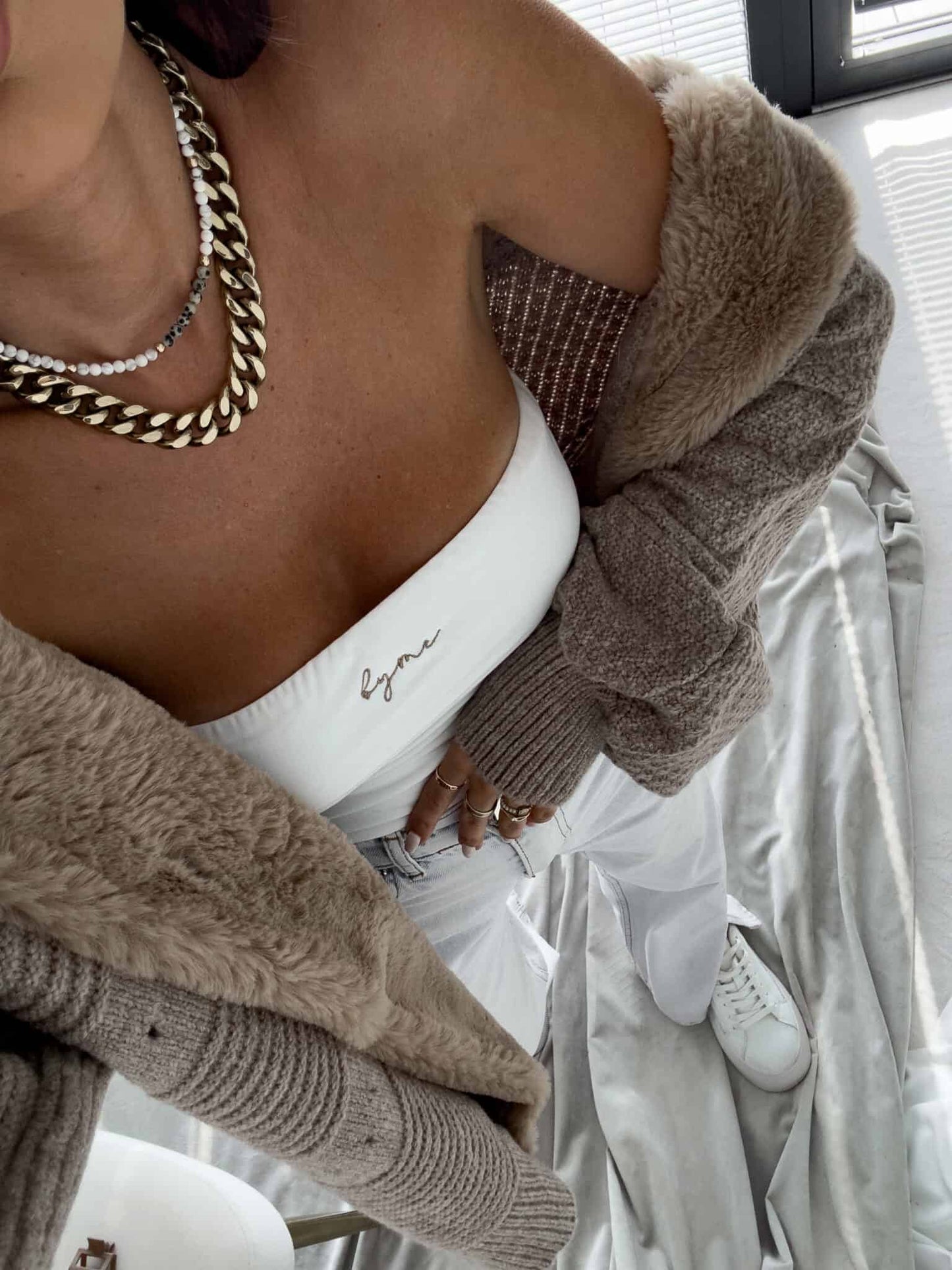 Strickjacke DREAM - mokka