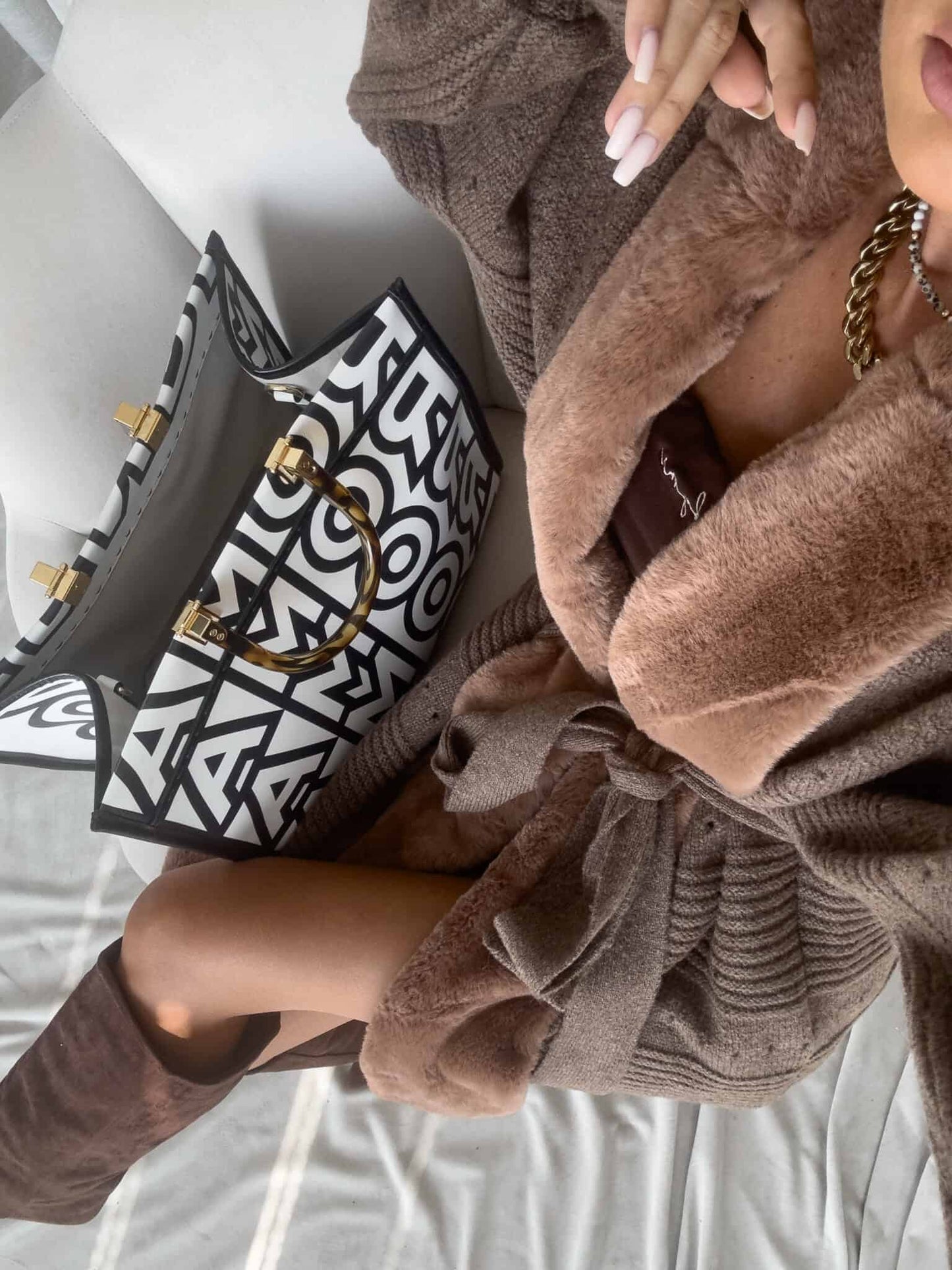 Strickjacke DREAM - Schoko