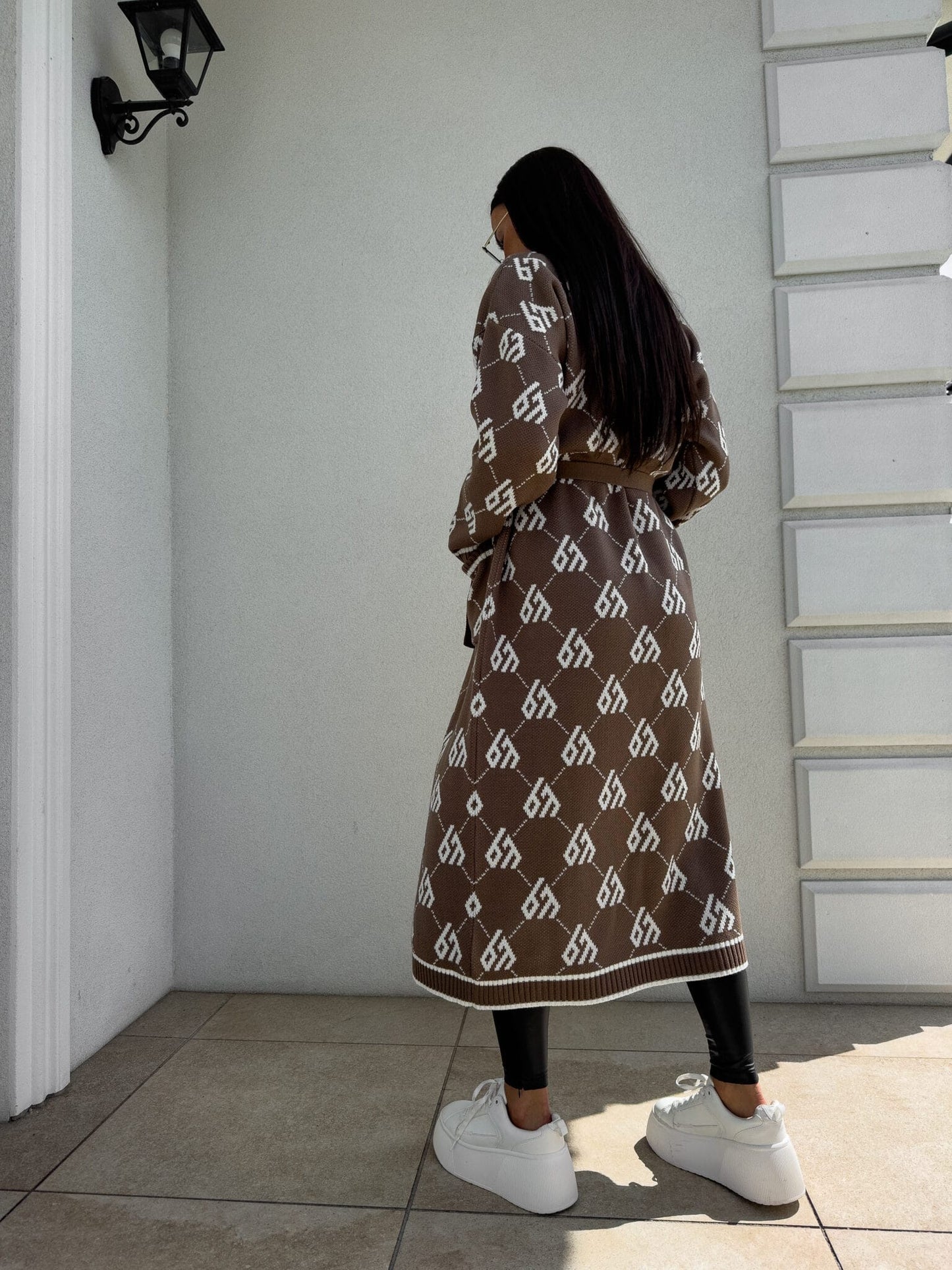 Strickjacke Mantel ANDREA – mokka