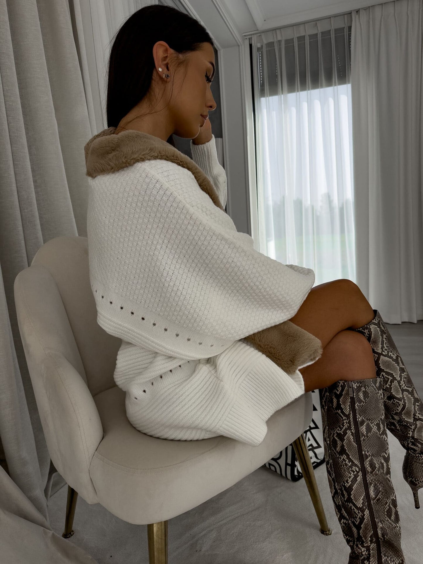 Strickjacke DREAM - ecru