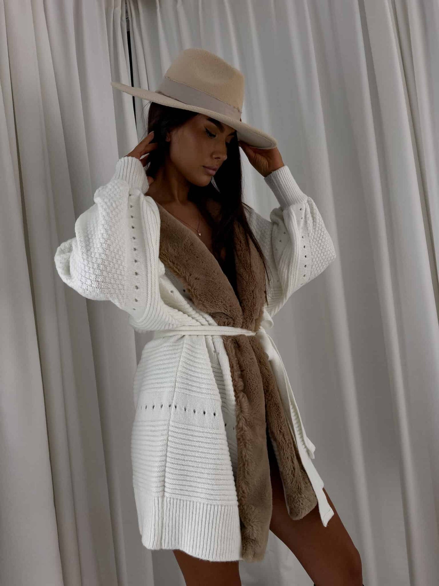 Strickjacke DREAM - ecru