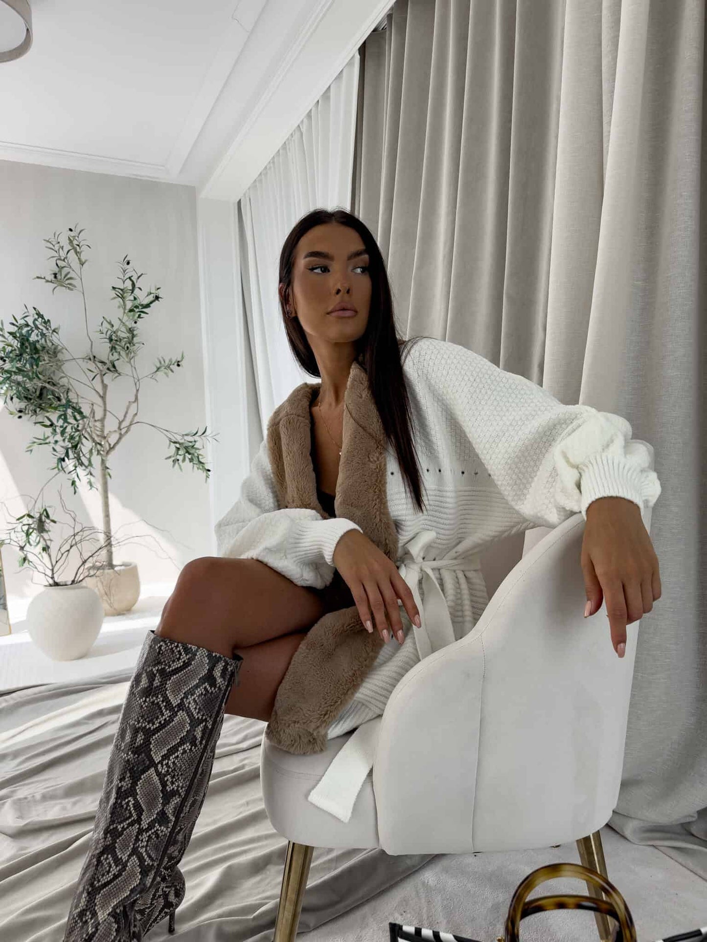 Strickjacke DREAM - ecru