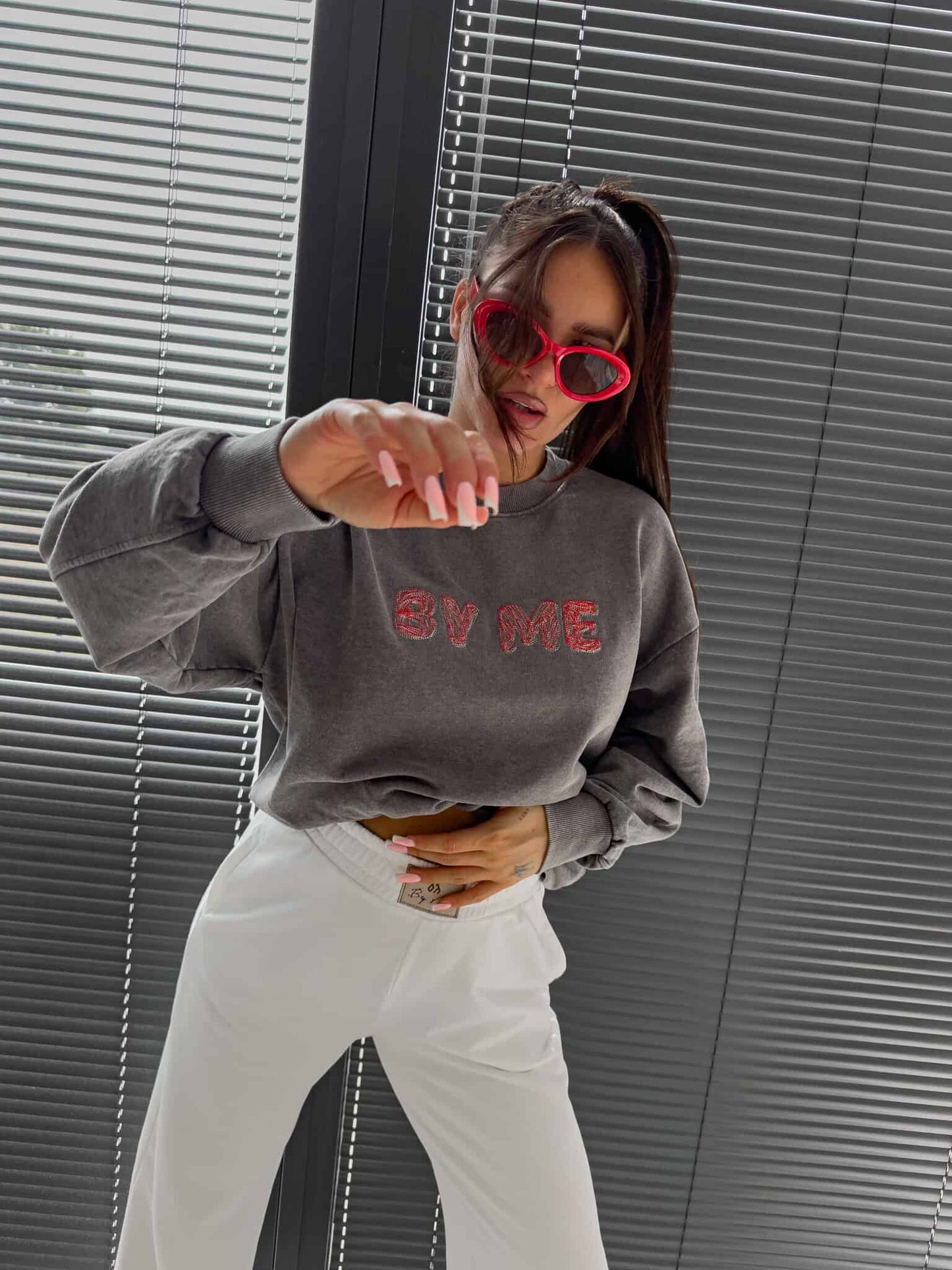 Sweatshirt POWER - Grau