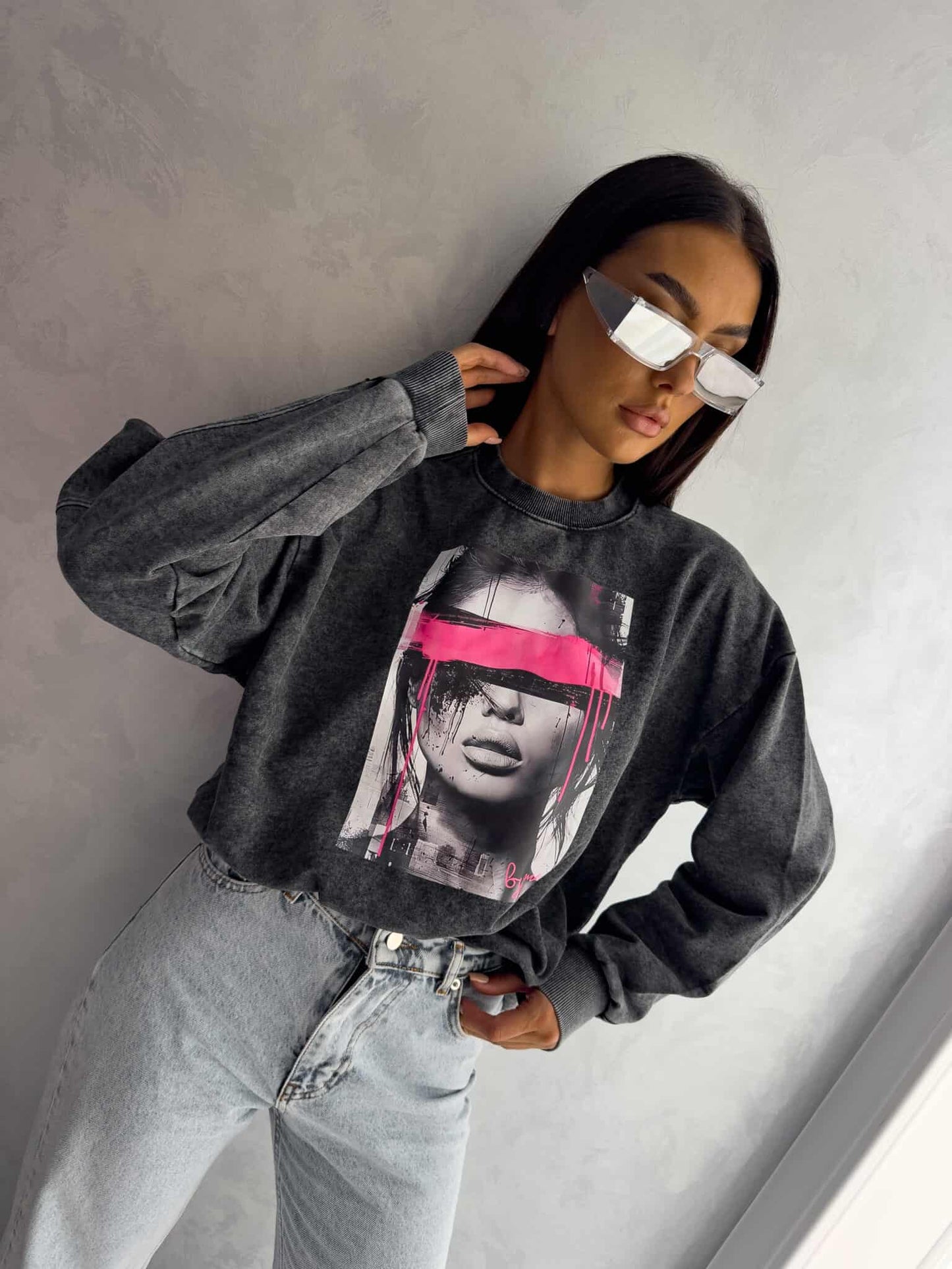 Sweatshirt LOCK - schwarz