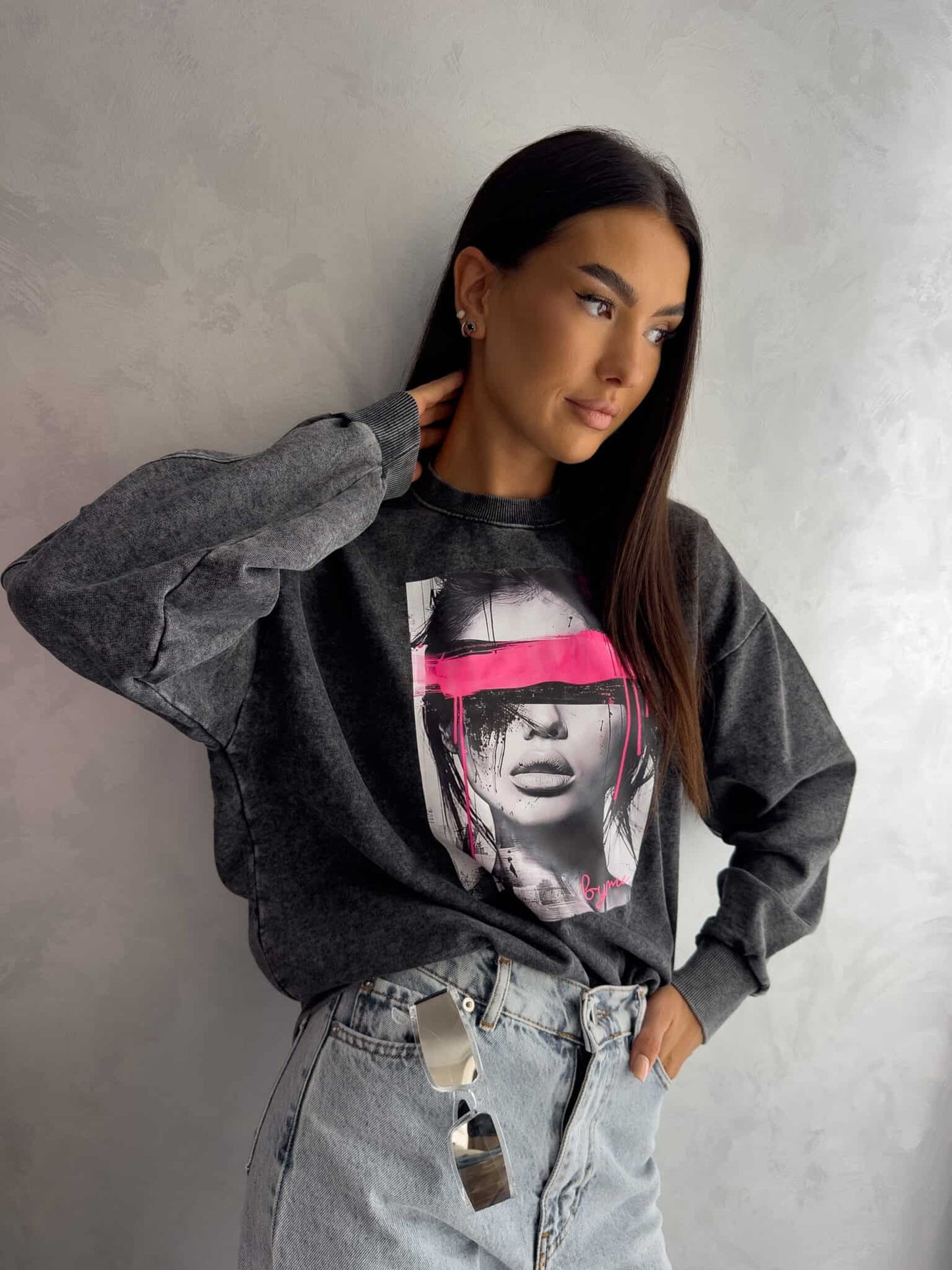 Sweatshirt LOCK - schwarz