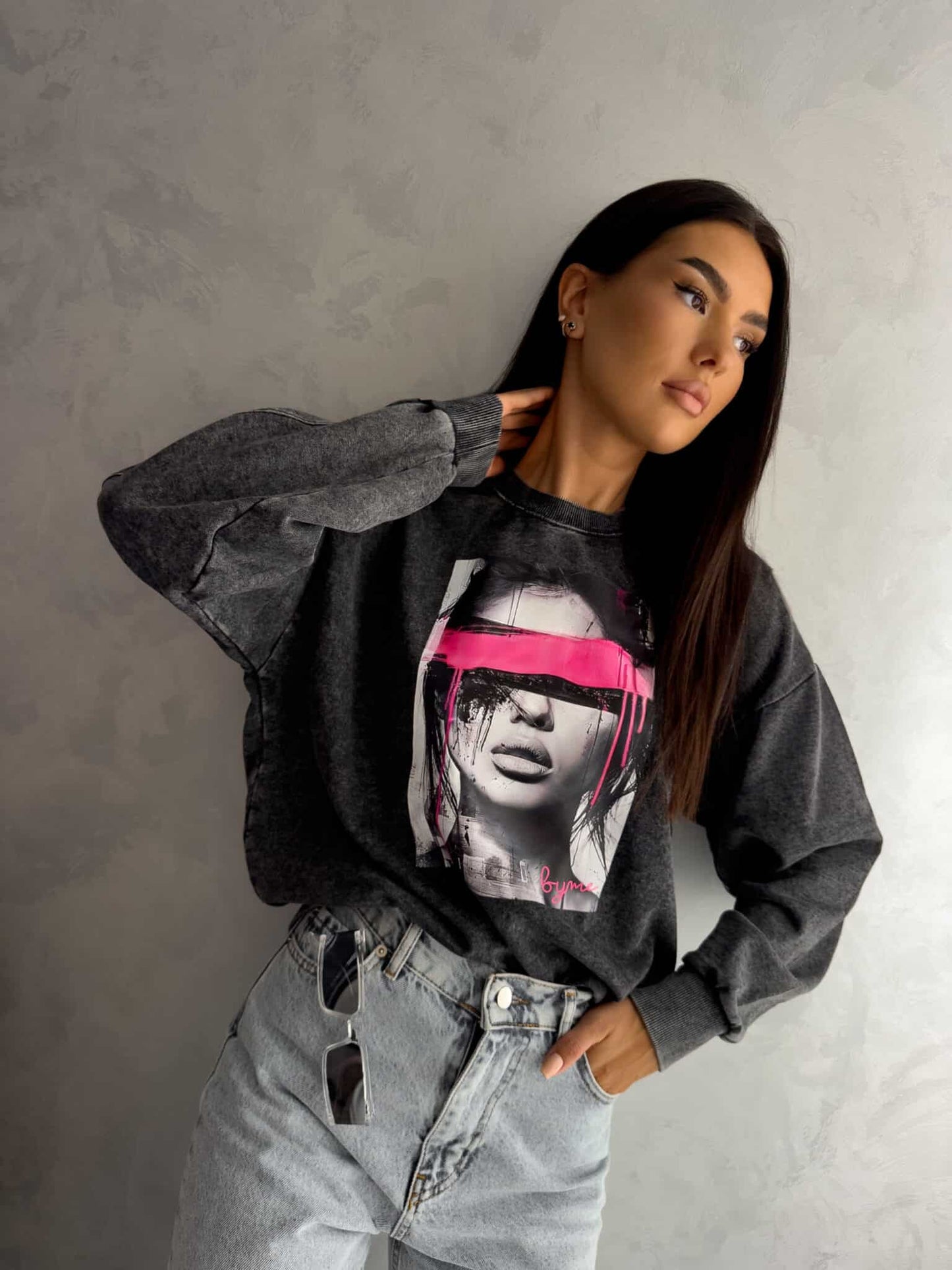 Sweatshirt LOCK - schwarz