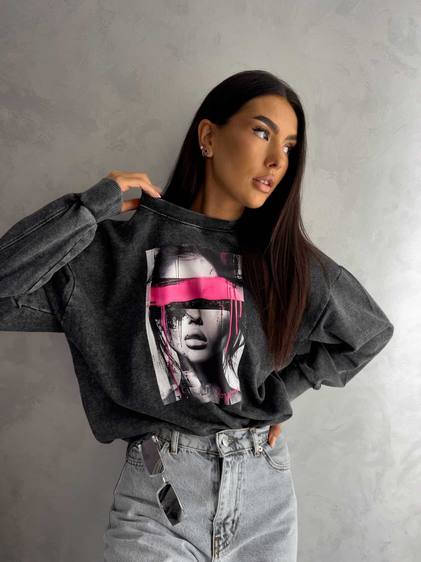 Sweatshirt LOCK - schwarz