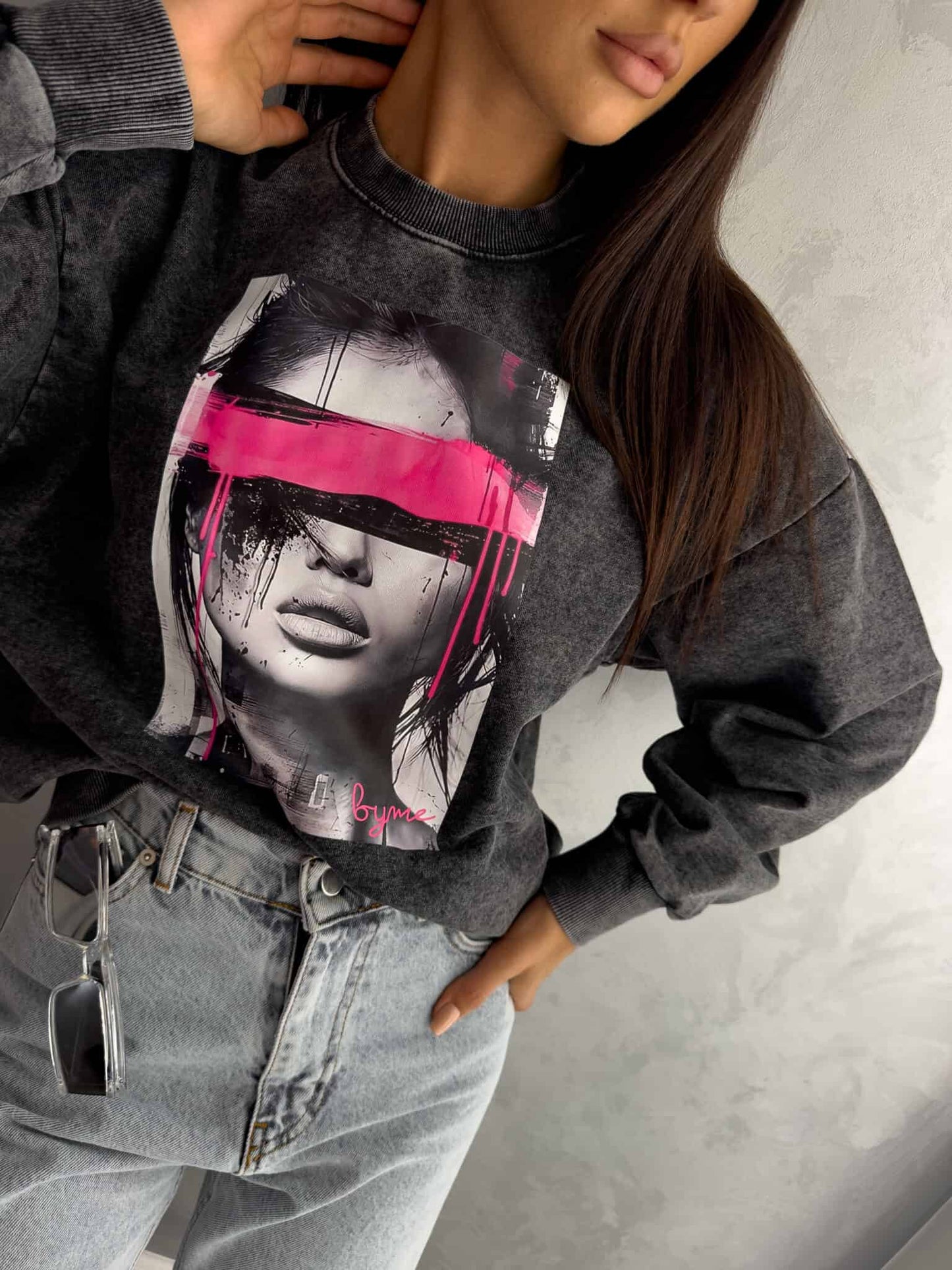 Sweatshirt LOCK - schwarz