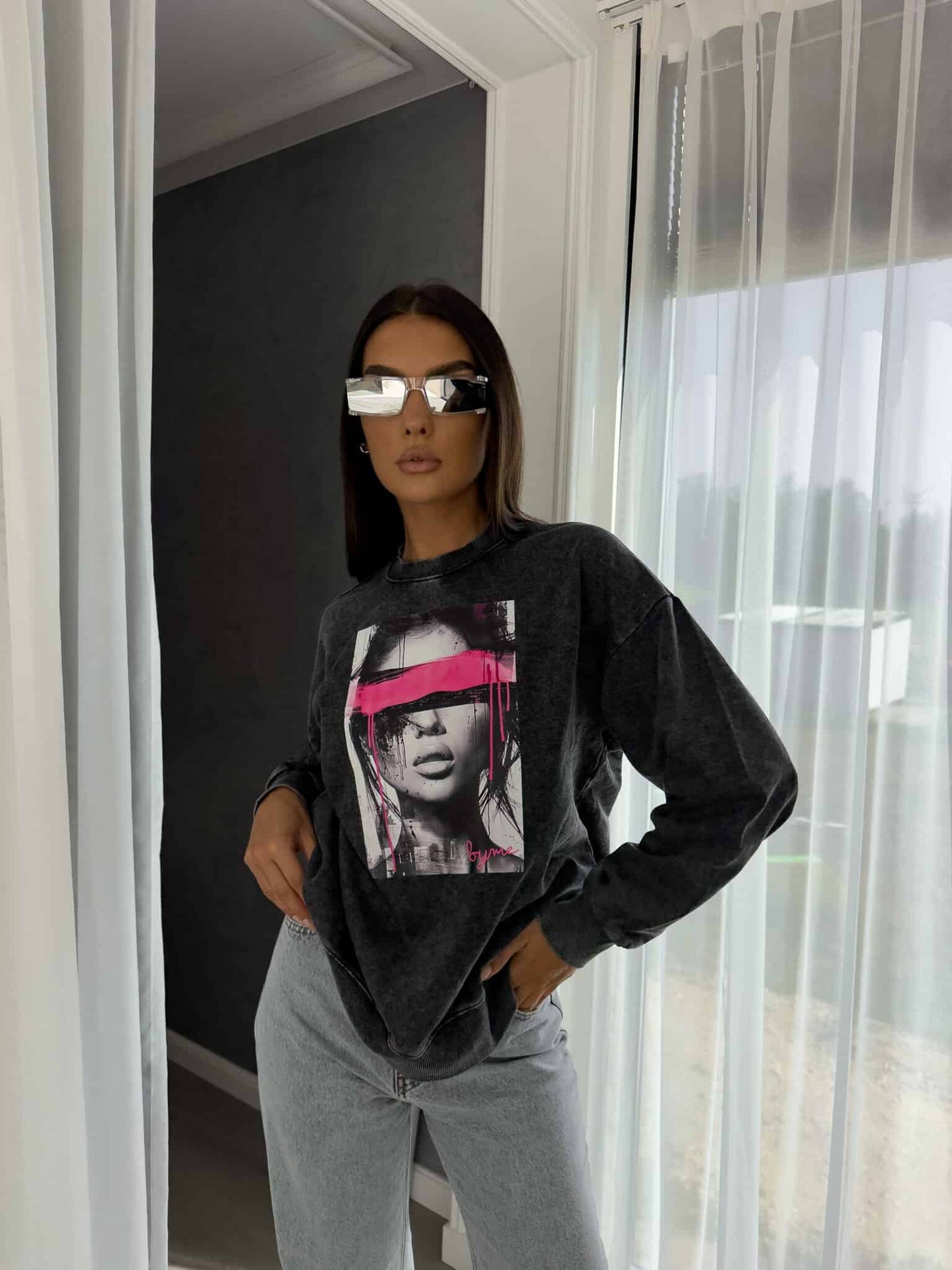 Sweatshirt LOCK - schwarz