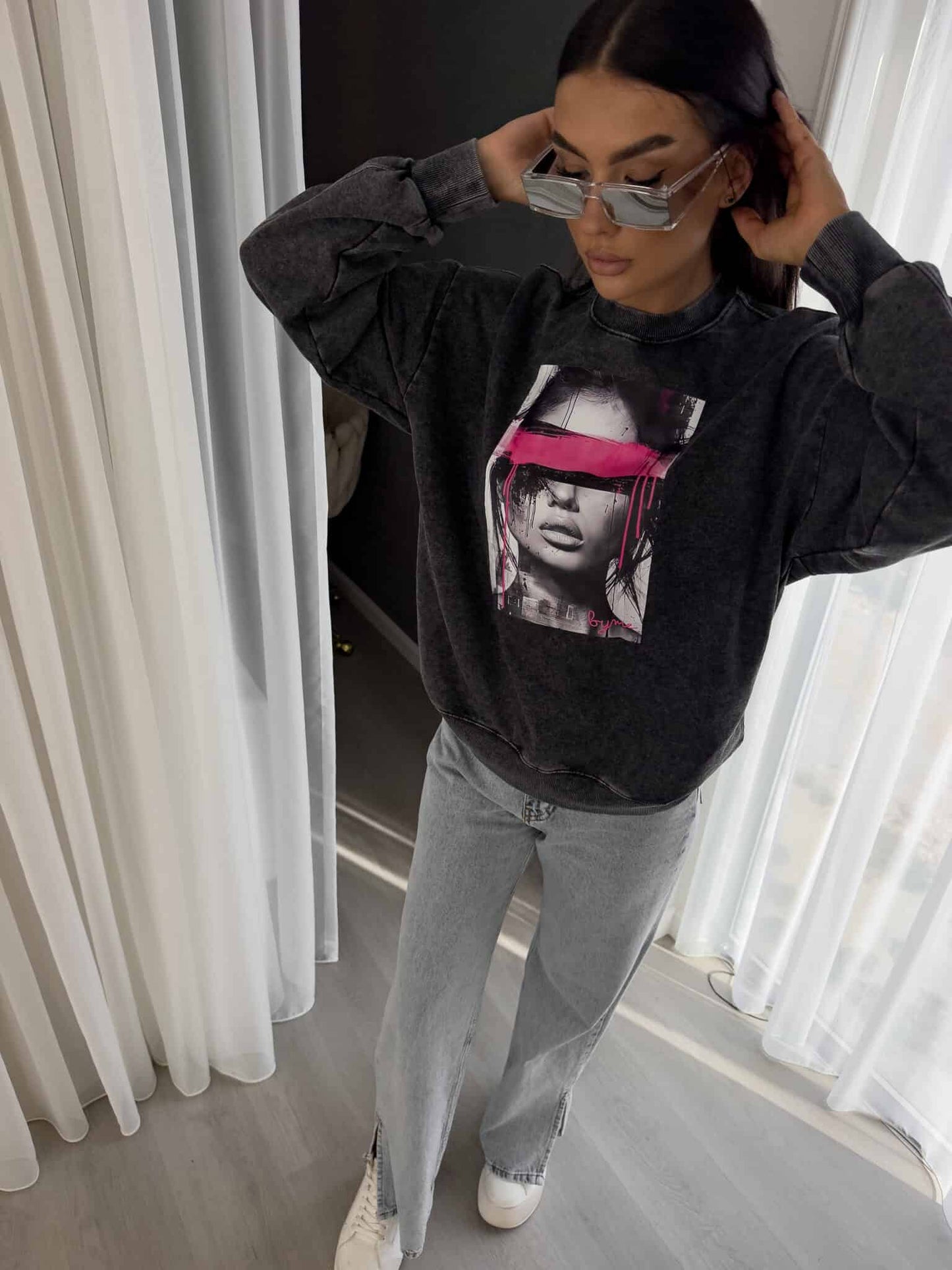 Sweatshirt LOCK - schwarz