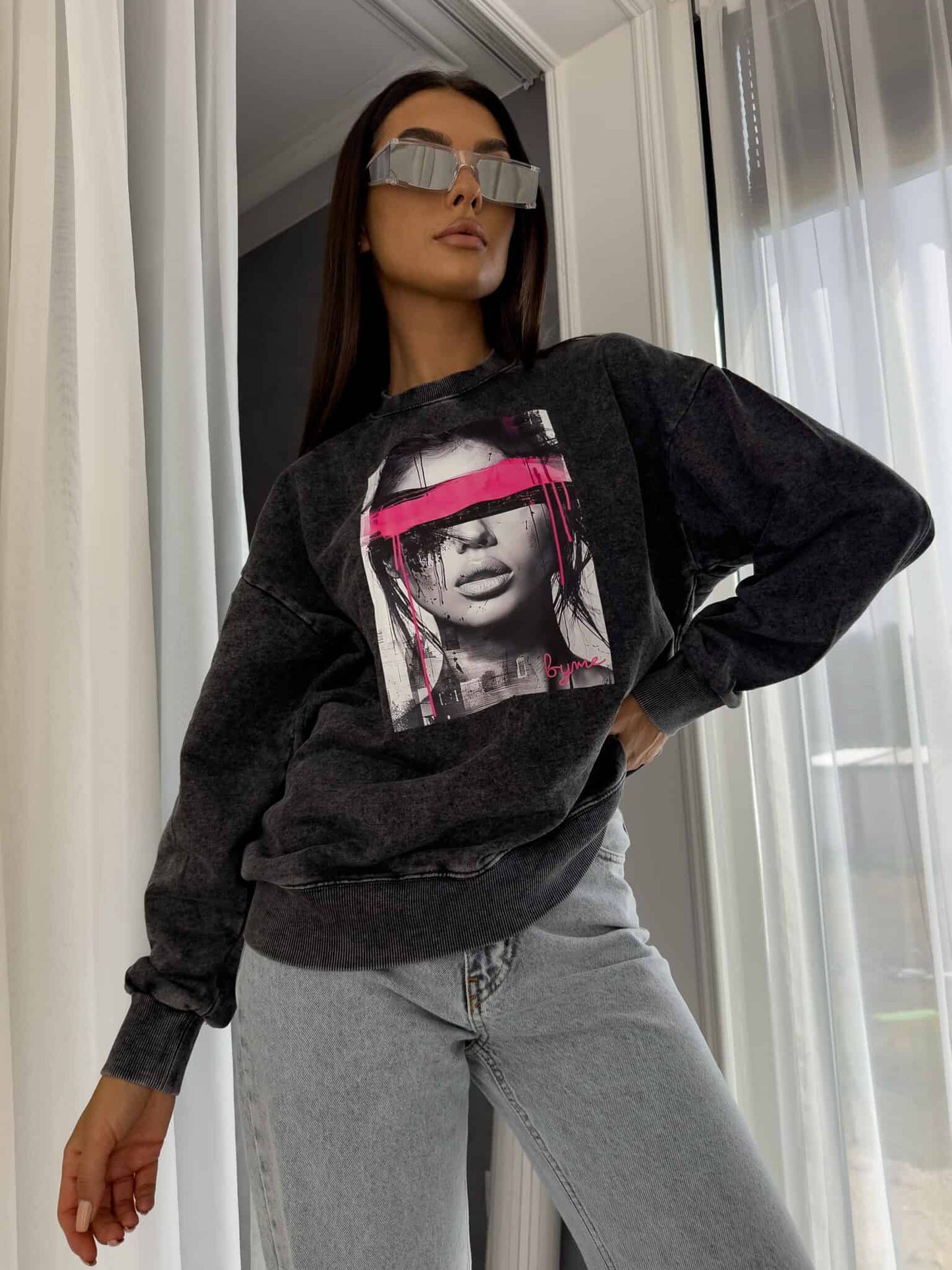 Sweatshirt LOCK - schwarz