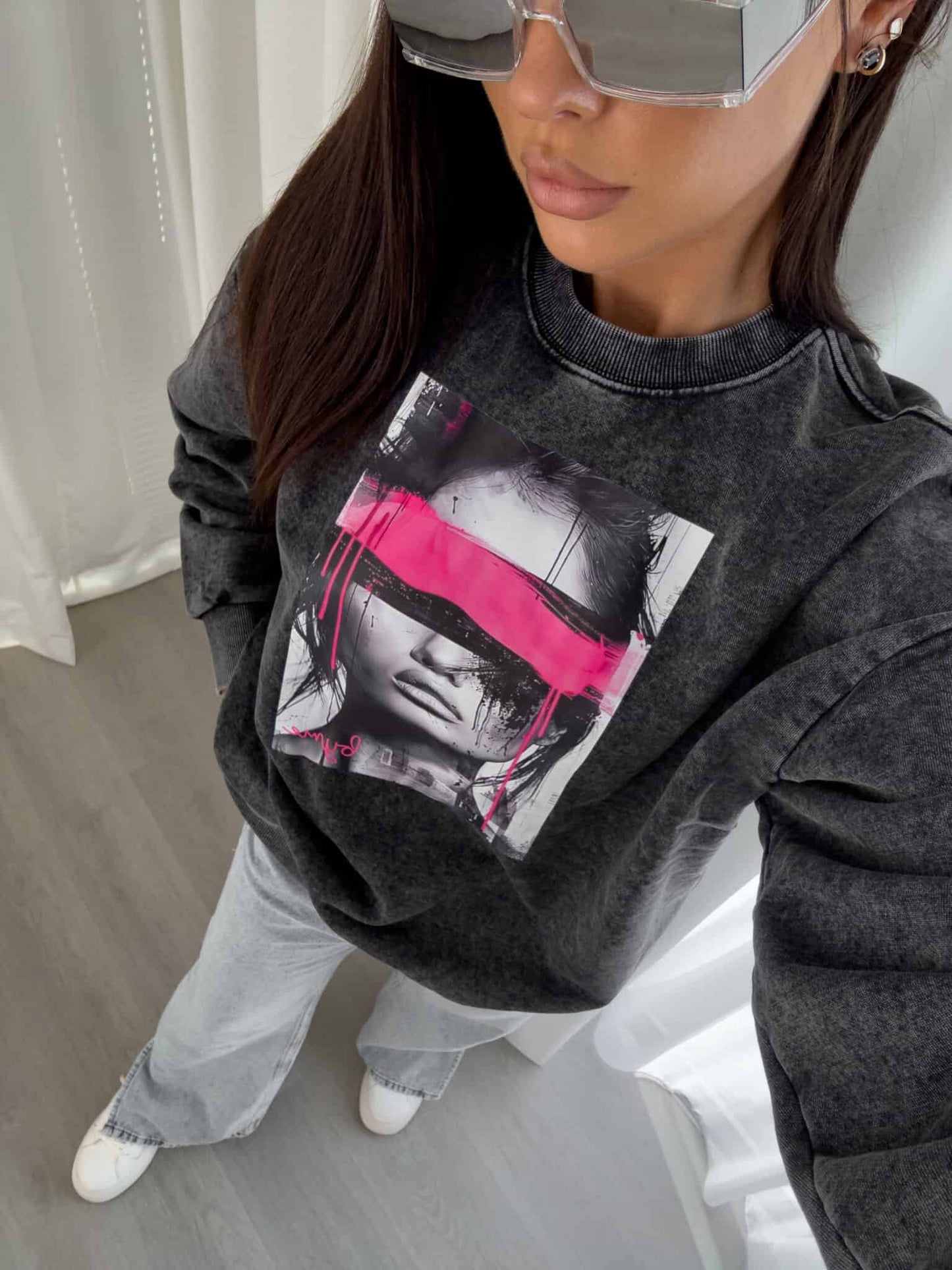 Sweatshirt LOCK - schwarz