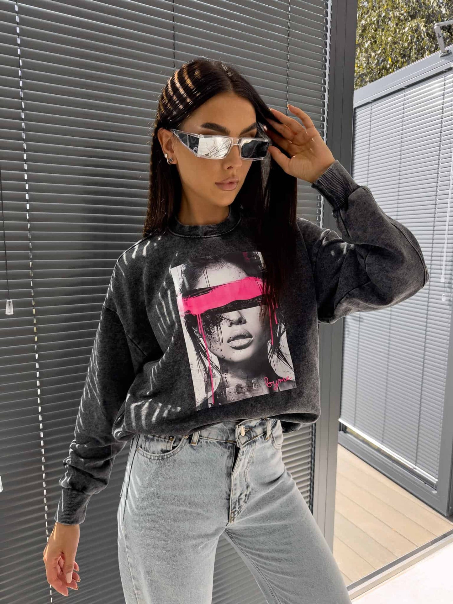 Sweatshirt LOCK - schwarz