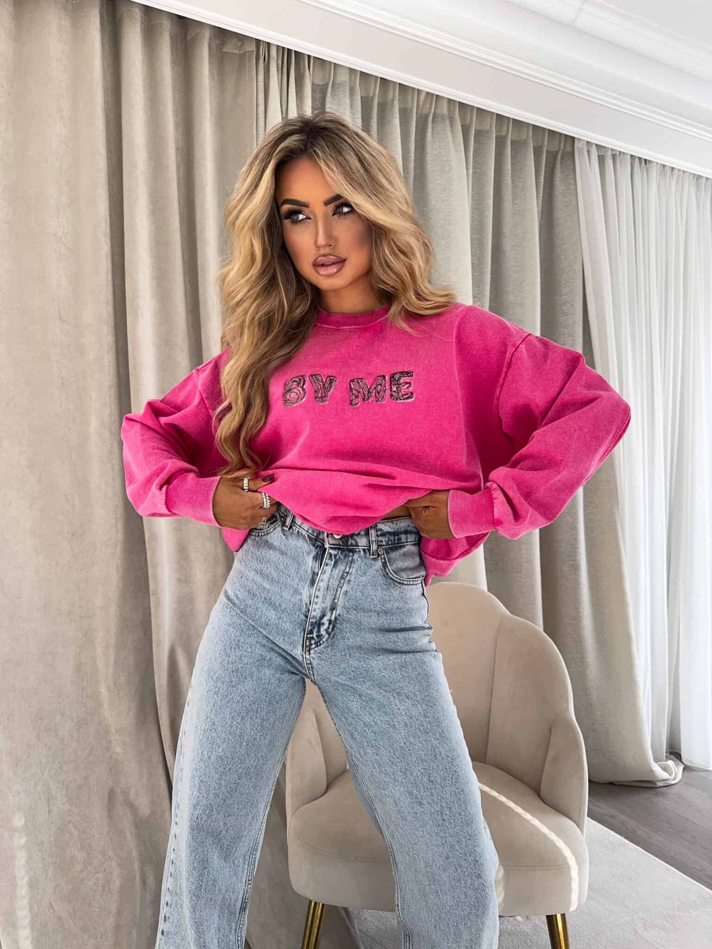 Sweatshirt POWER - rosa