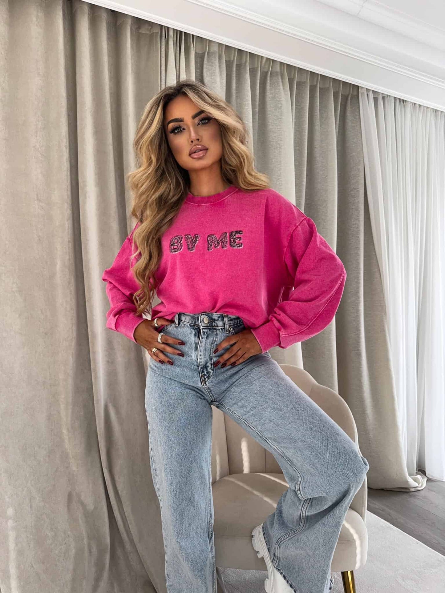 Sweatshirt POWER - rosa