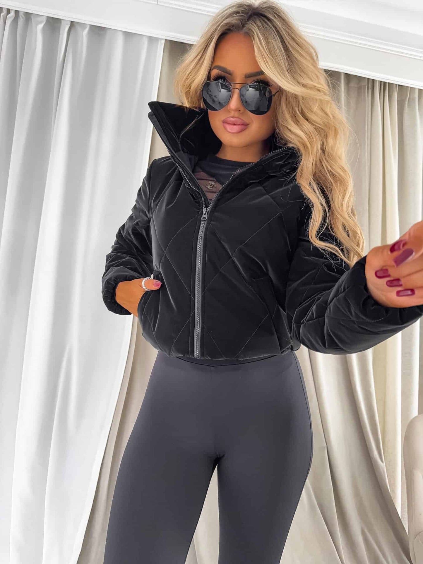 Jacke  VESTE II – schwarz- pink