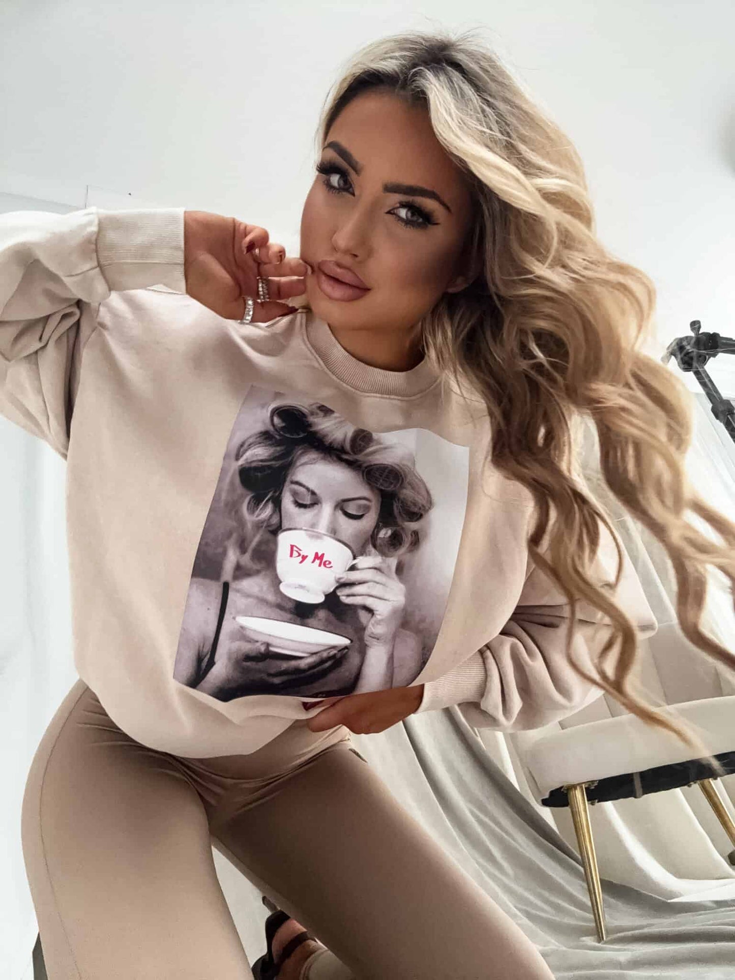 Sweatshirt ROLLER - hellbeige