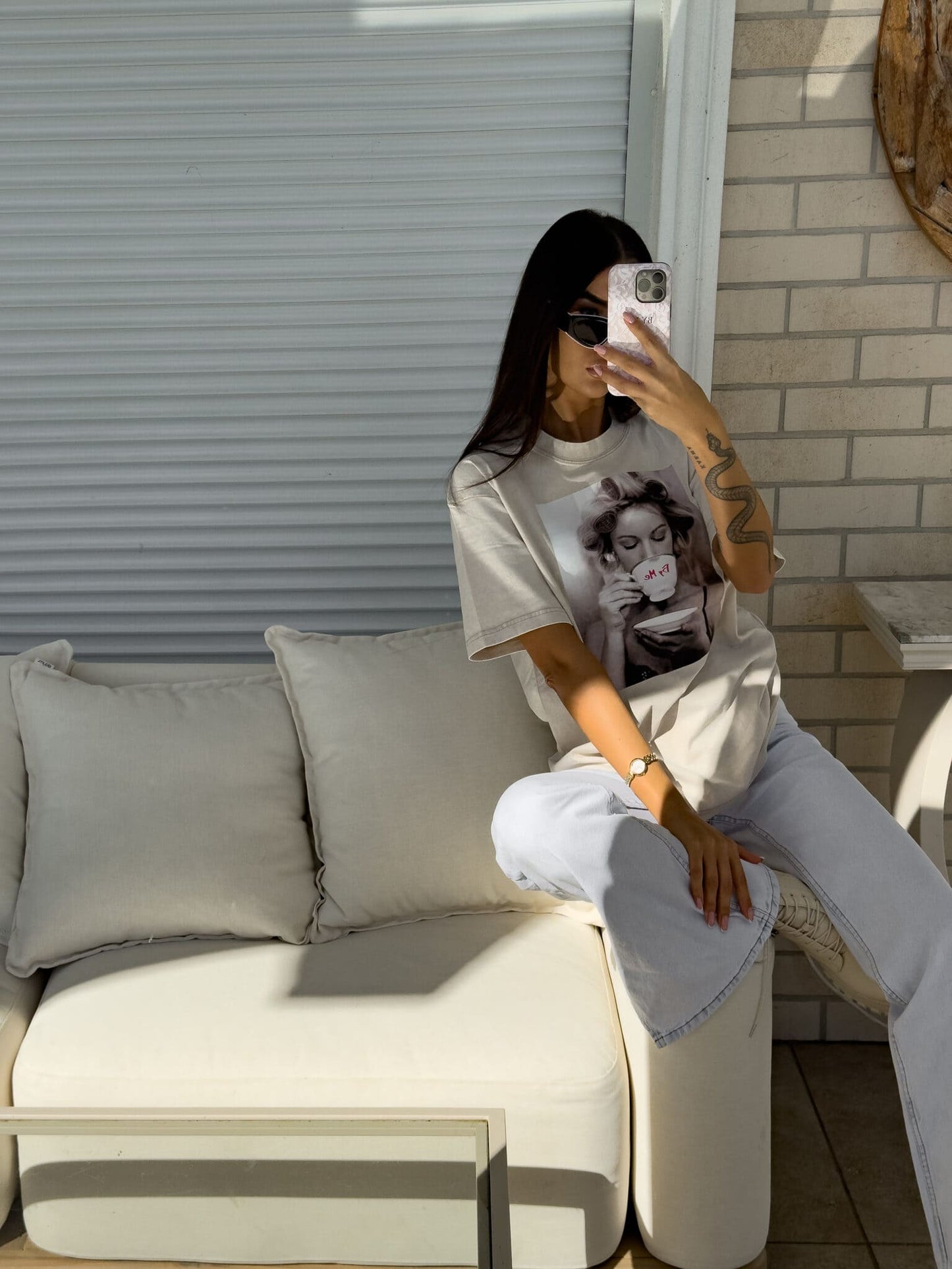 T-shirt ROLLER - hellbeige